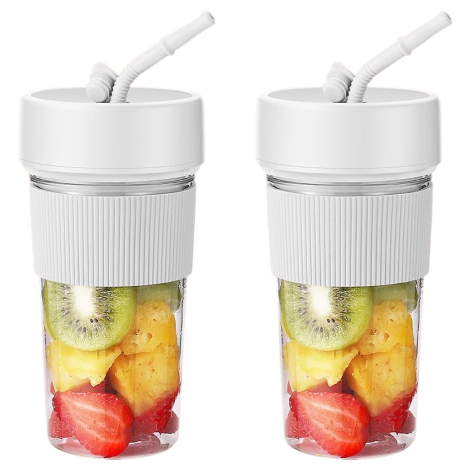 Juicer Cup Rechargeable Mini Small Electric Portable Juicer Multifunctional Household USB Juicer Blender Cup - [K1] Cold Peach Powder