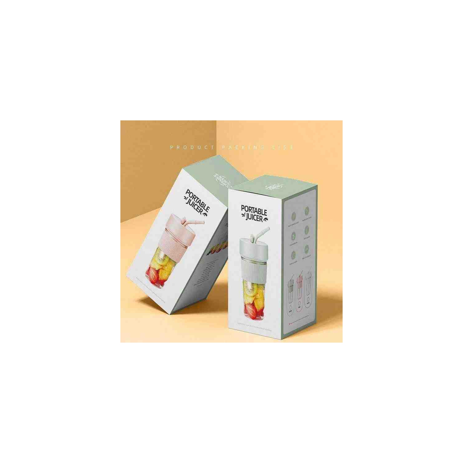 Juicer Cup Rechargeable Mini Small Electric Portable Juicer Multifunctional Household USB Juicer Blender Cup - [K1] Cold Peach Powder