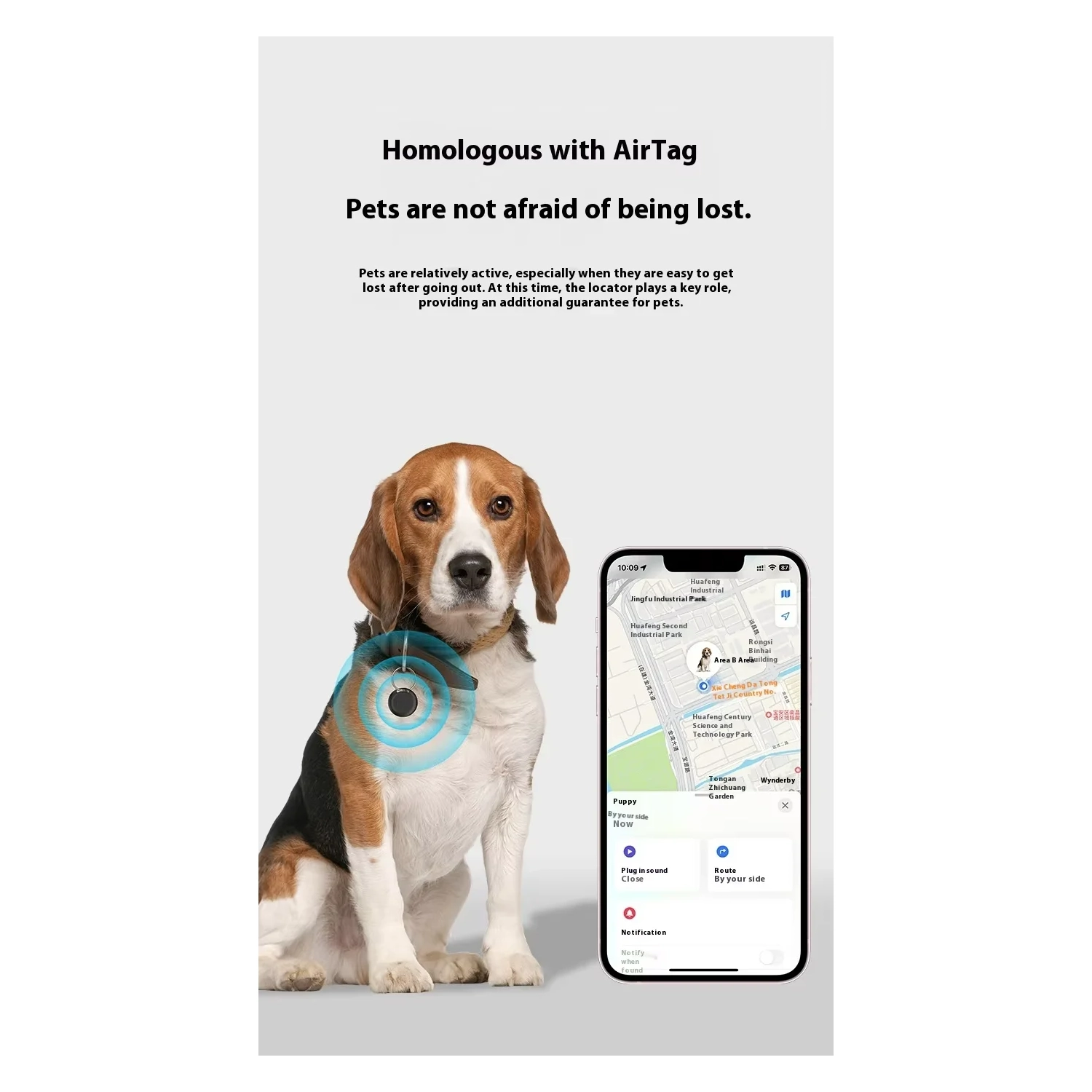 Global Positioning Device Round Anti-Lost Device, Smart Alarm 5,2 Bluetooth Anti-Perdu, Tracker Valises Aînés - Blanc