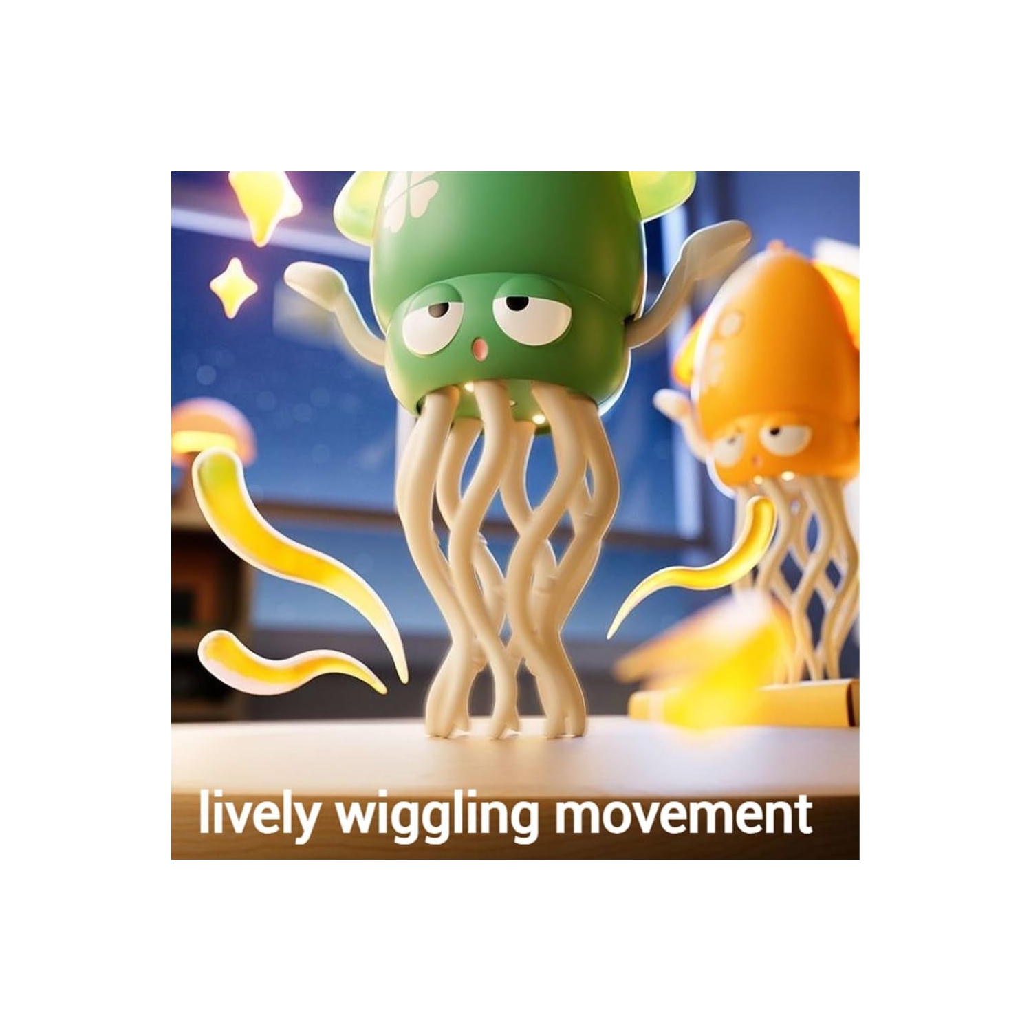 Stress relief dancing octopus robot toy - obstacle avoidance and sliding, encourages crawling, dynamic sound and light, simulated fishing, children's