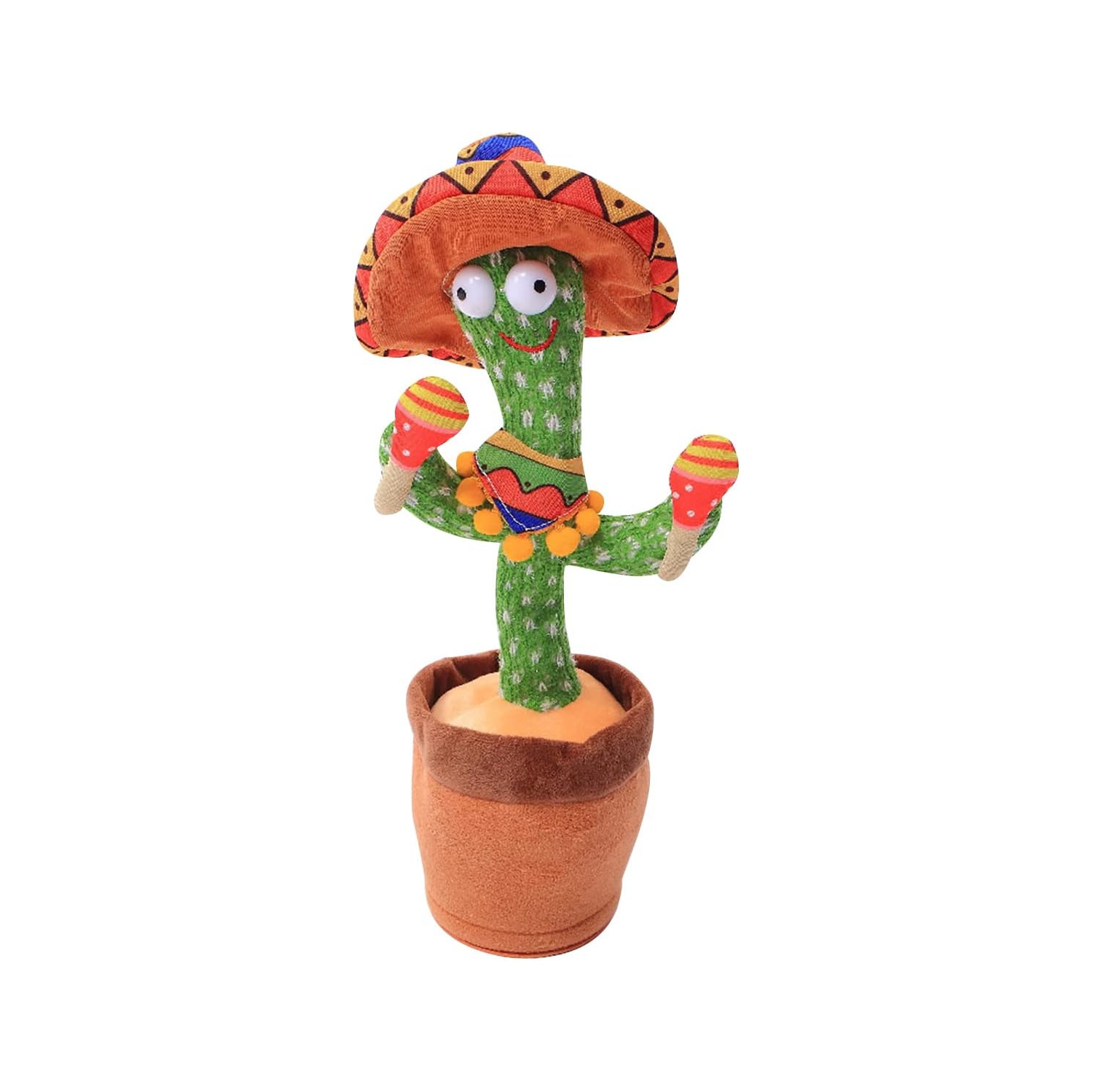 Singing and Dancing Cactus Plush Toy - Interactive Talking, Recording, Lighting, Dancing, USB Rechargeable, 120 Songs - Fun Gift for Kids