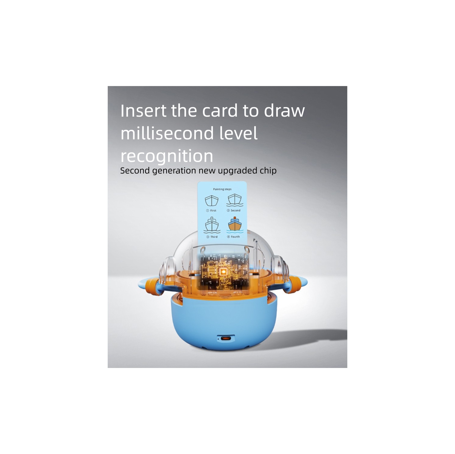 Children's interactive painting robot - creative educational toy with painting cards, smart early childhood education machine for children aged 4 to