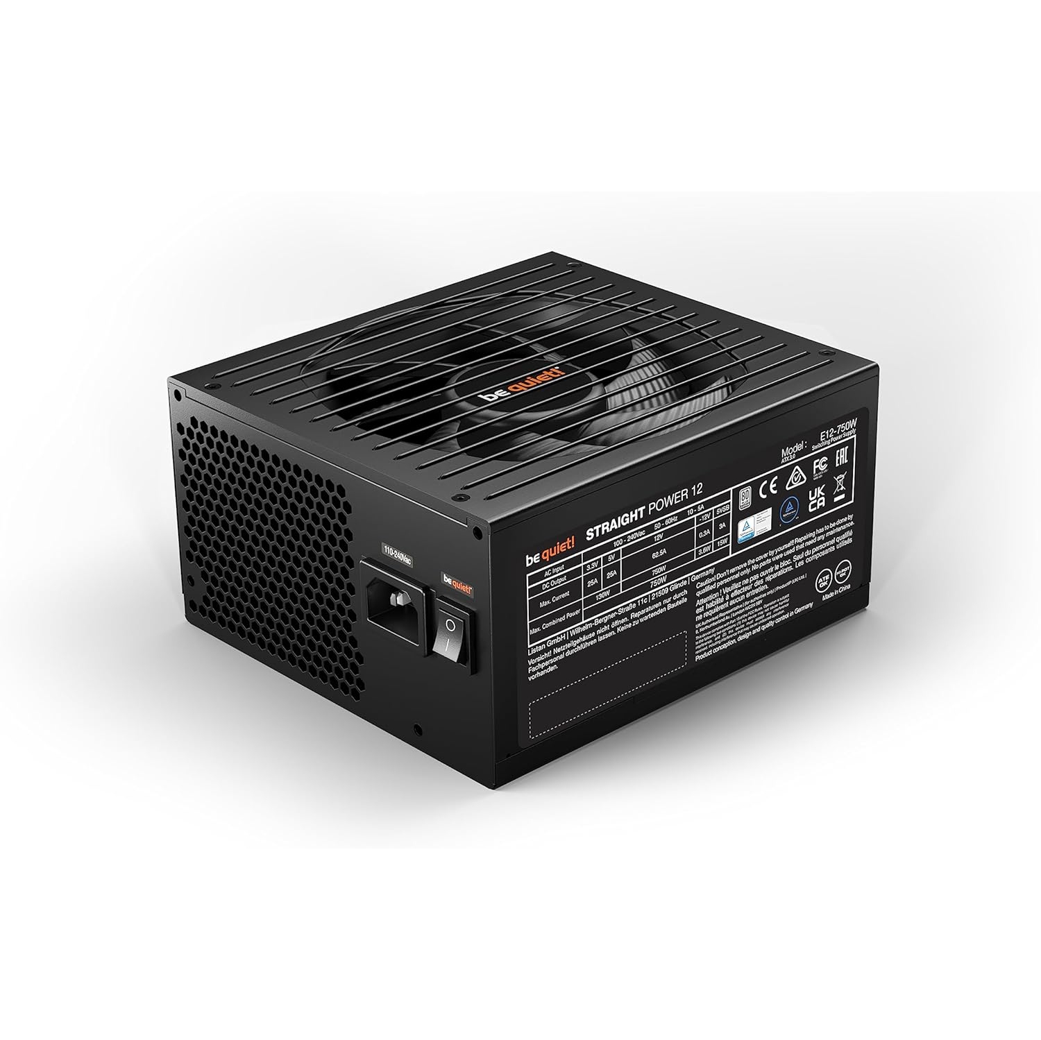 be quiet! BN514 Straight Power 12-750w Modular Power Supply | 80 Plus Platinum ATX 3.1 Compliant | for PCIe 5.0 GPUs and GPUs with 6+2 pin connectors