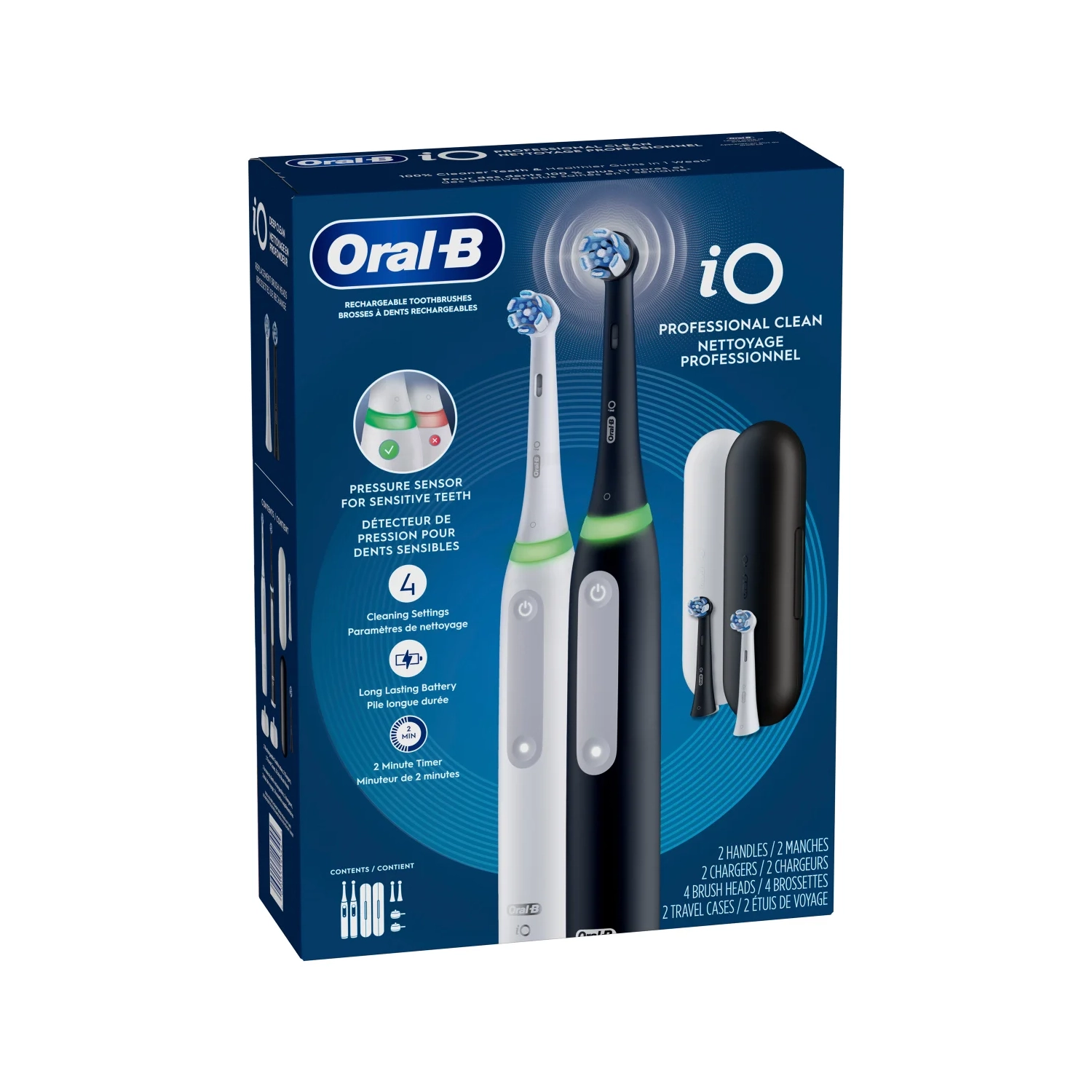 Brosse à dents électrique professionnelle Oral-B iO Series, paq./2