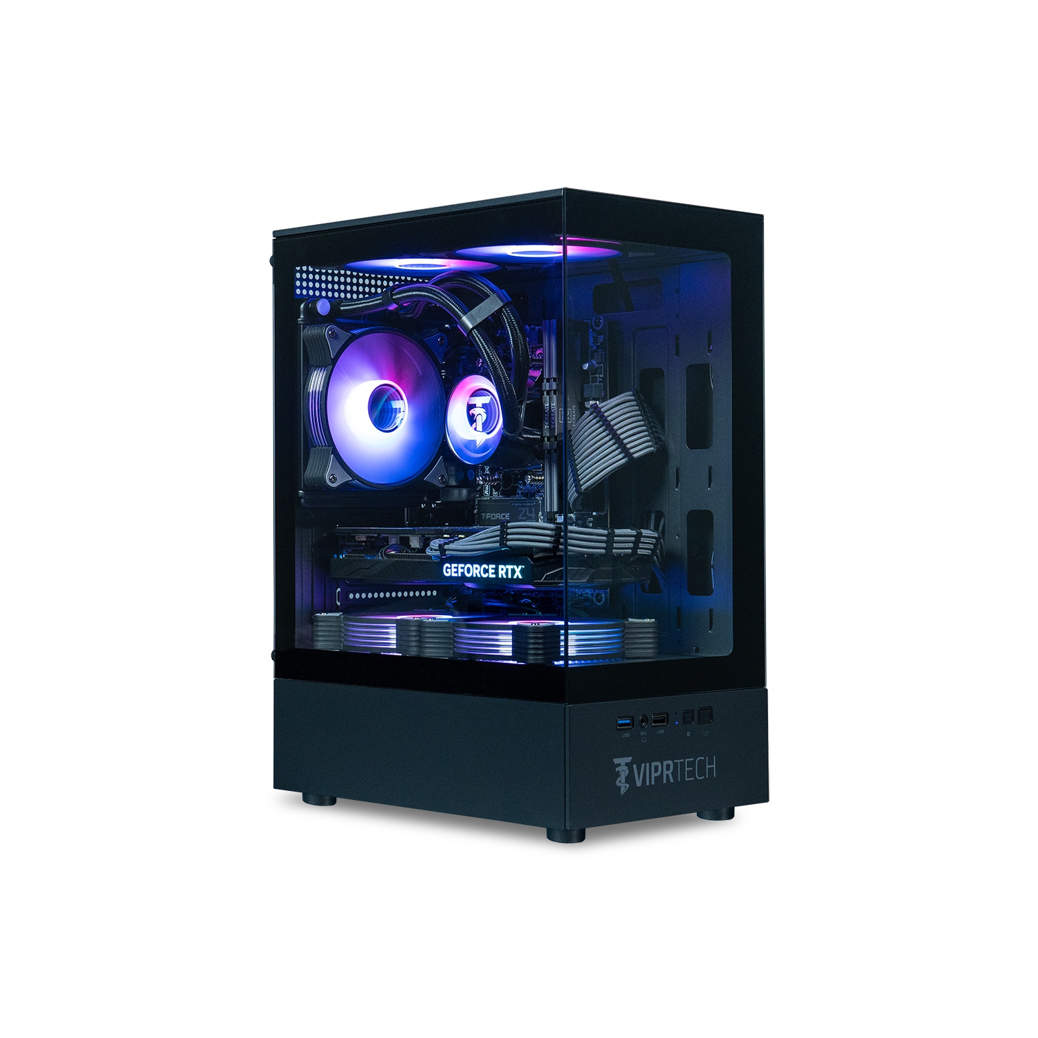 ViprTech Stryker 3.0 Gaming PC - AMD Ryzen 7, NVIDIA RTX 3060 12GB, 16GB DDR4, 1TB SSD, WiFi BT, Win 11 Pro, Desktop Computer Prebuilt, Black