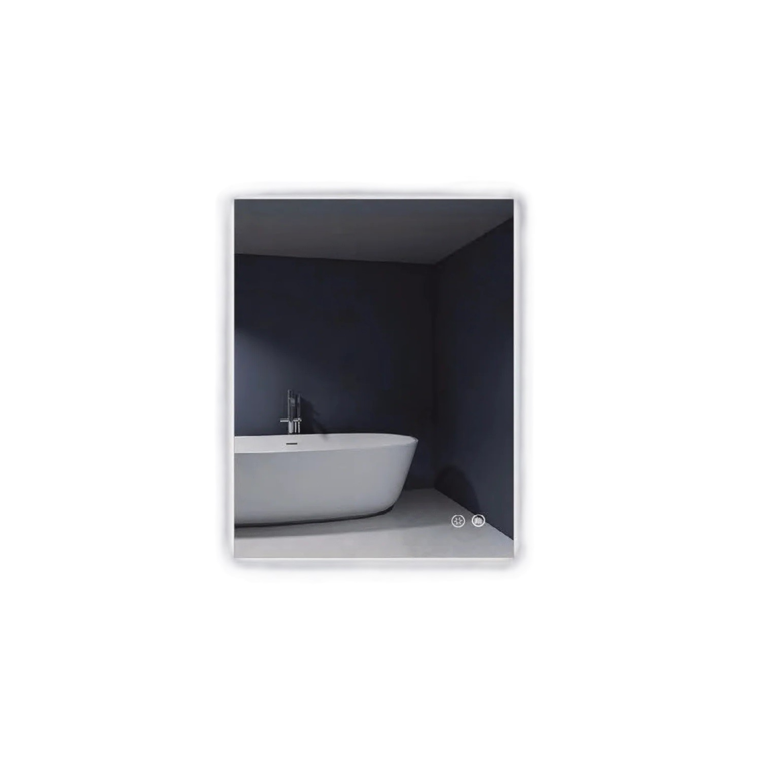 Auvabath Infinite 60 x 80 cm LED Bathroom Mirror – Bluetooth Rectangular Vanity Mirror, IP65 Waterproof, Copper-Free Glass, Aluminum Frame, Made in