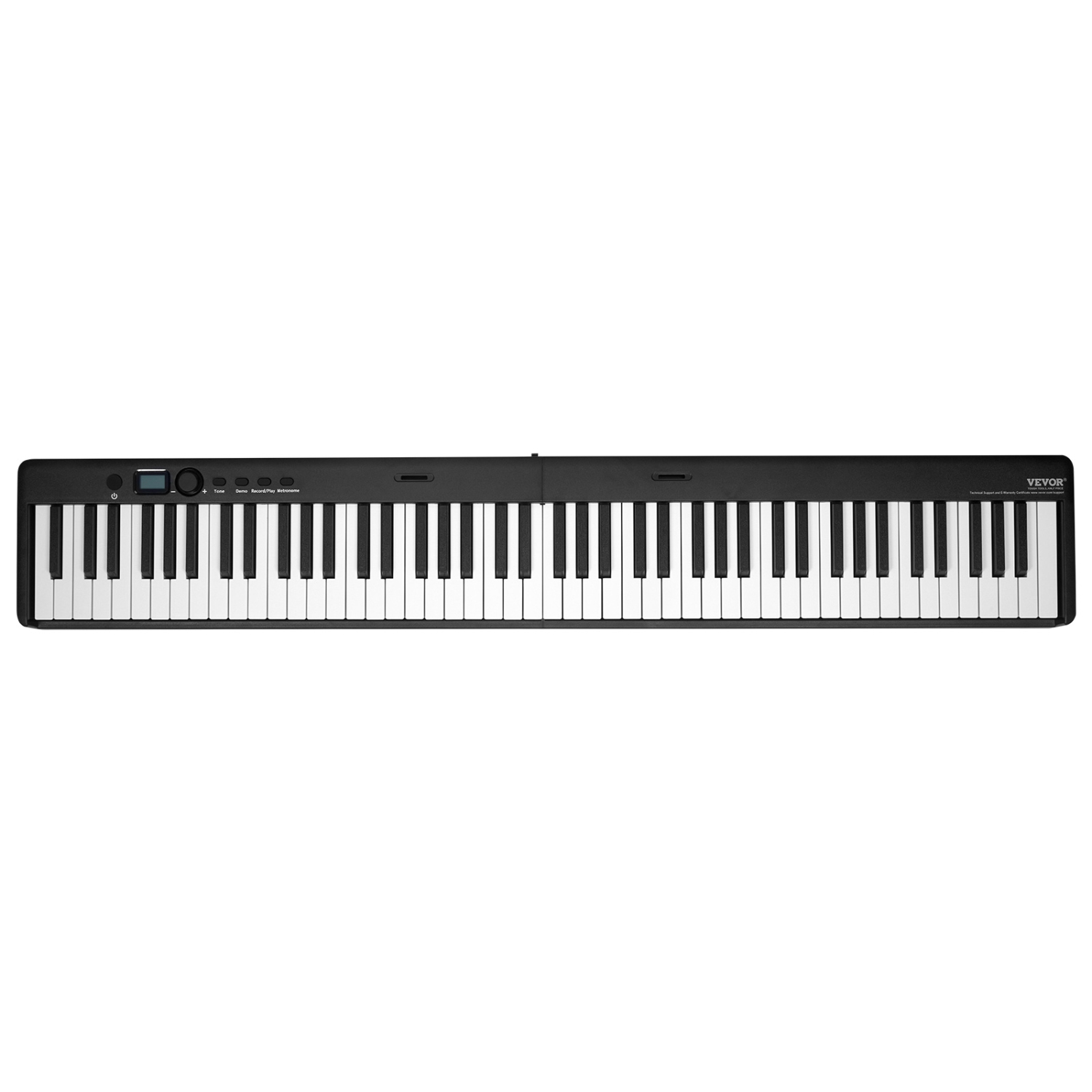 VEVOR 88 Key Folding Keyboard Piano, Bluetooth & MIDI, Portable Electronic Digital Foldable Piano with Stand Sustain Pedal Bag Touch Sensitive Keys,