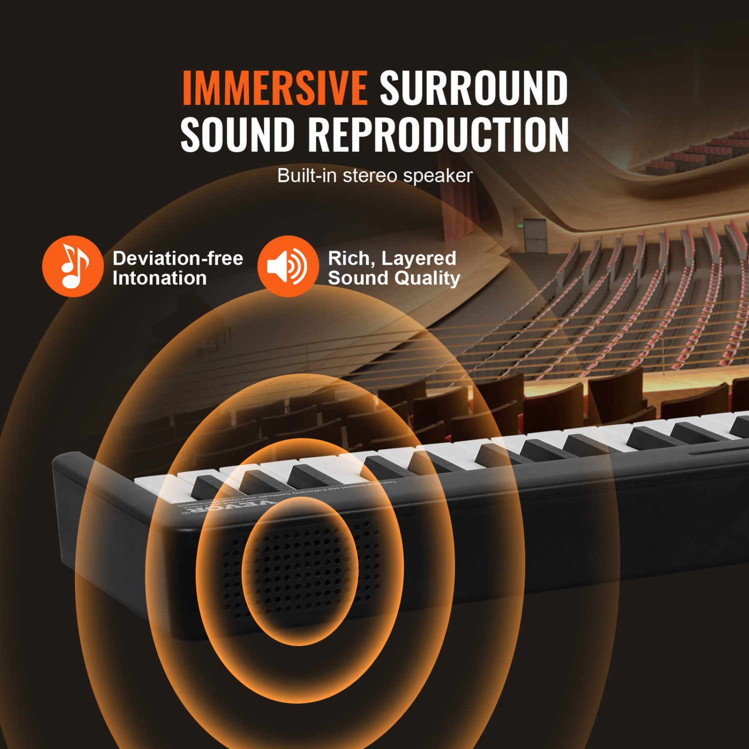 Piano pliable VEVOR à 61 touches, Bluetooth et MIDI, piano électronique portatif pliable numérique avec pédale forte, étui pour touches sensibles,