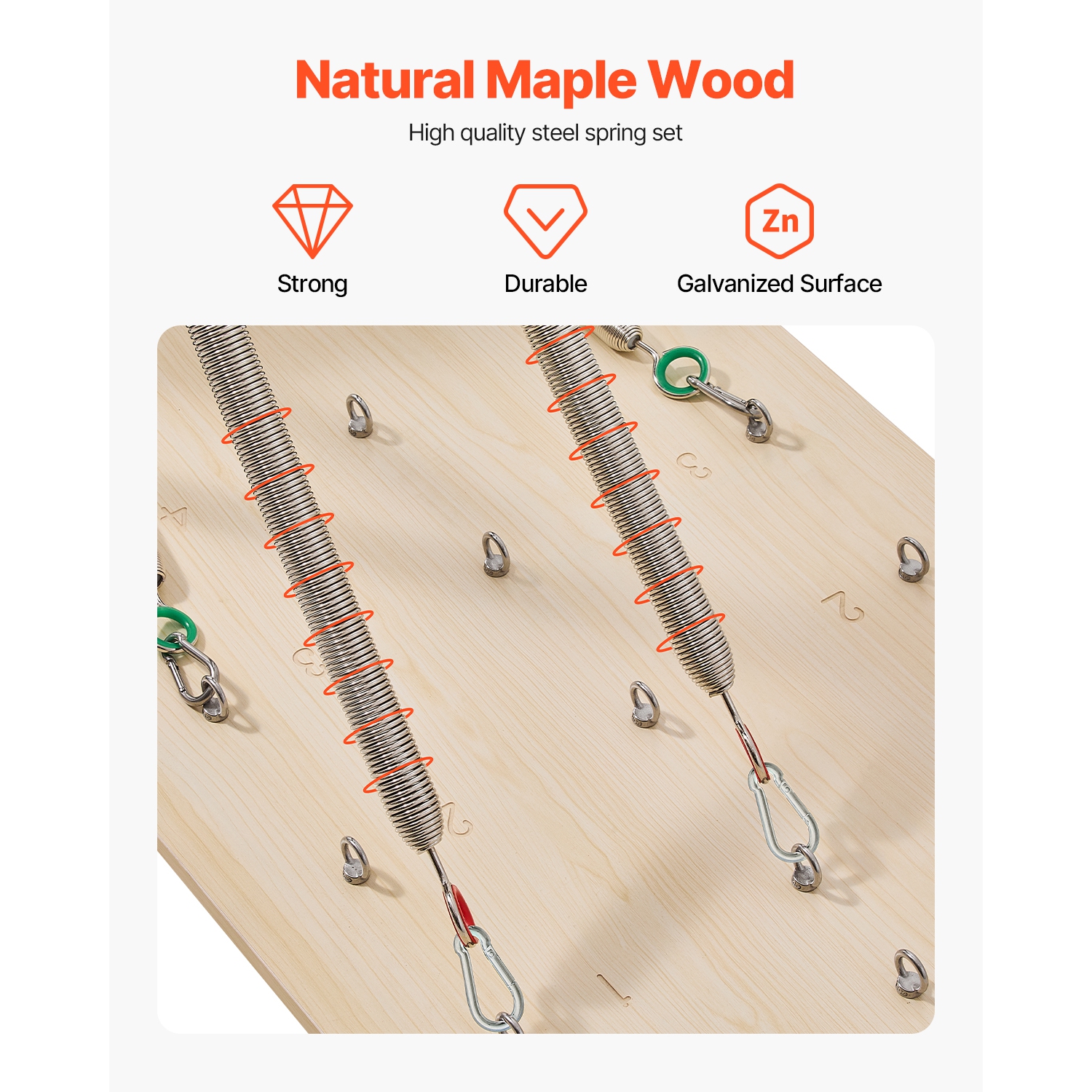 Reformer mural pour Pilates de VEVOR, planche à ressorts Pilates en érable, équipement d'exercice avec ressorts de résistance, appareil