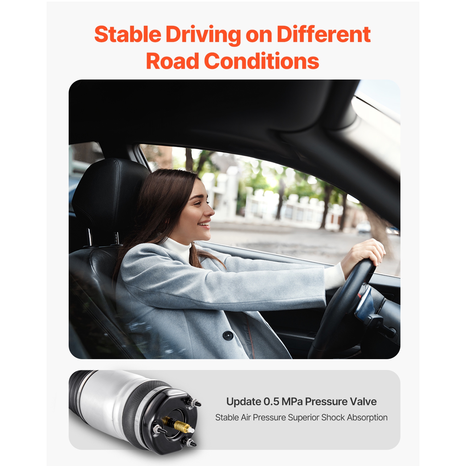 VEVOR 2 PCS Front Air Suspension Struts Shock Absorbers, Compatible With Jeep Grand Cherokee 2011-2016, Replacement for Front Left 68029903AC