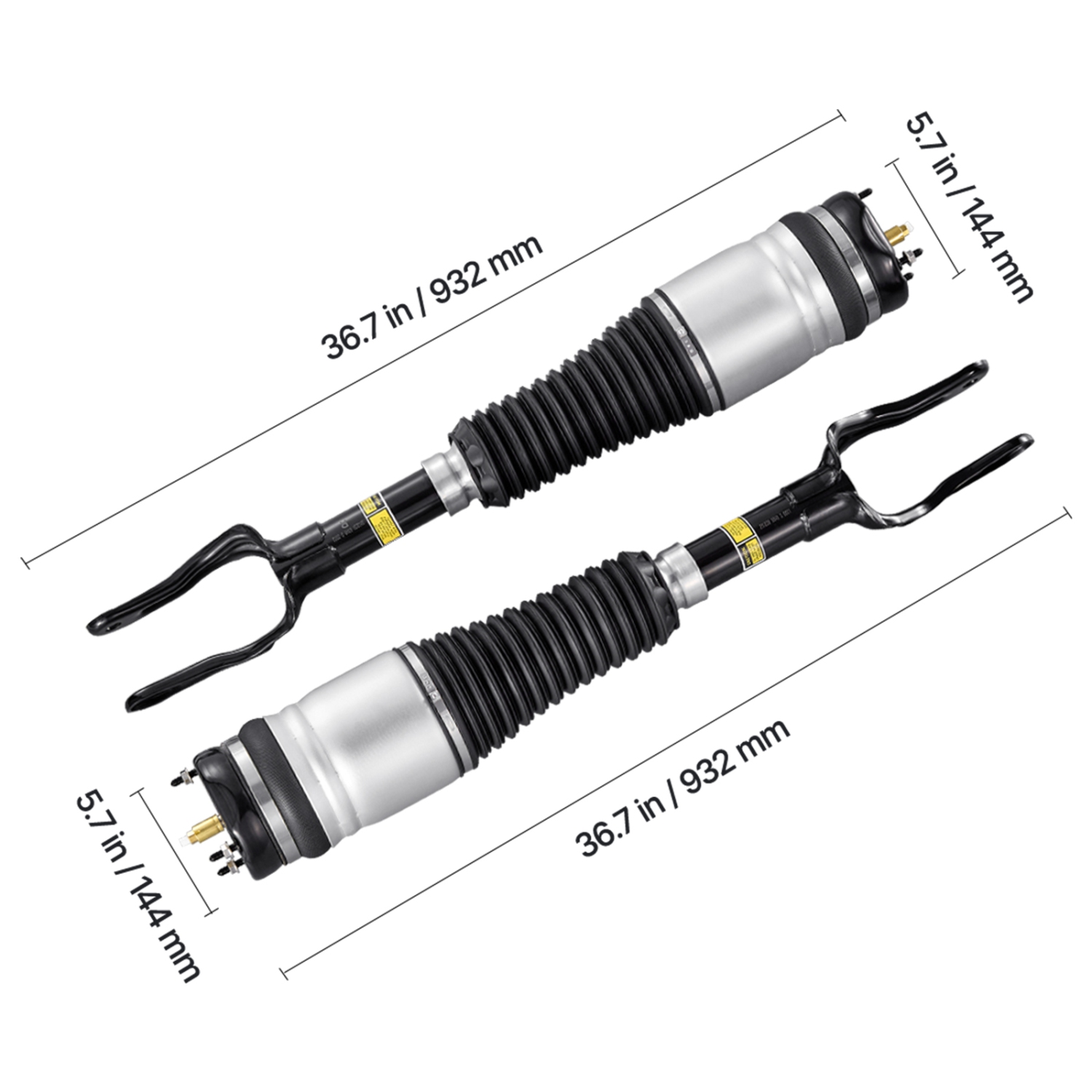 VEVOR 2 PCS Front Air Suspension Struts Shock Absorbers, Compatible With Jeep Grand Cherokee 2011-2016, Replacement for Front Left 68029903AC