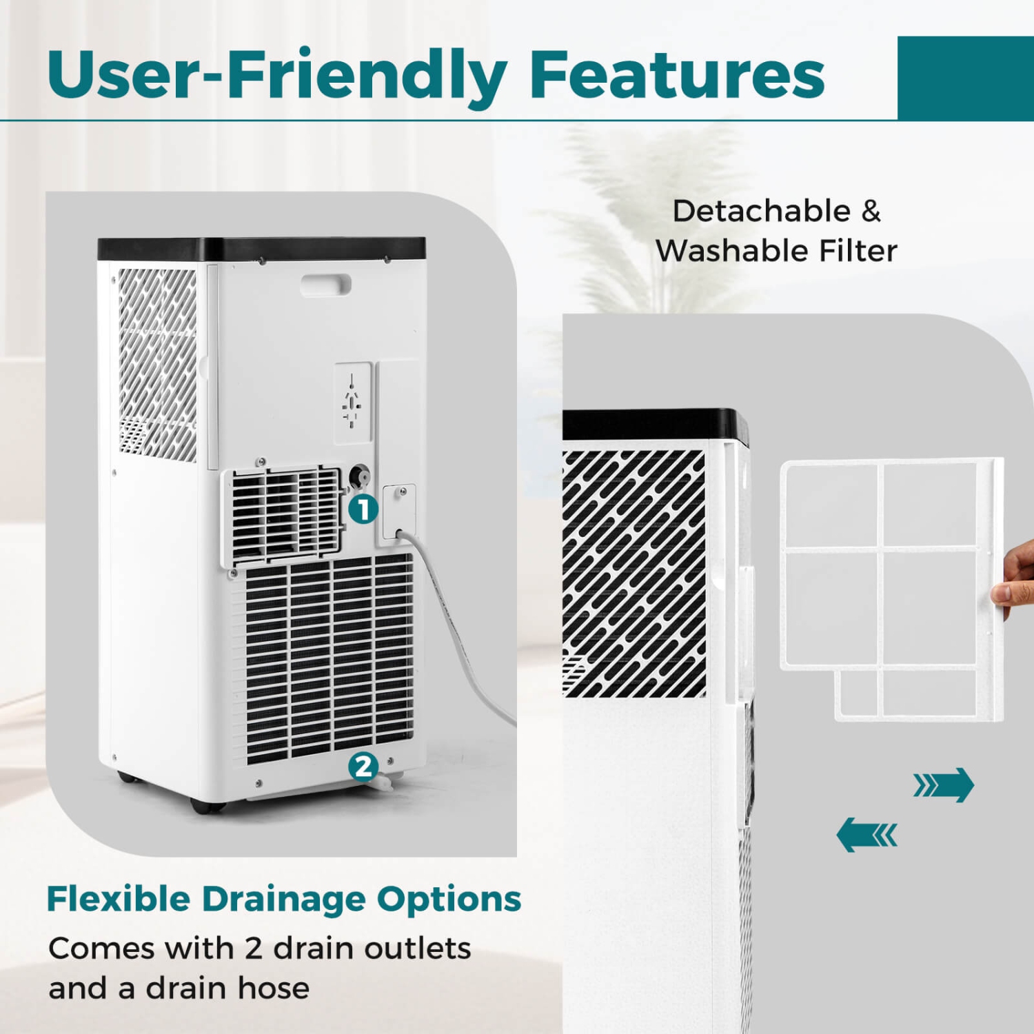Costway 8000/10000 BTU Portable Air Conditioner with Fan and Dehumidifier Remote Control