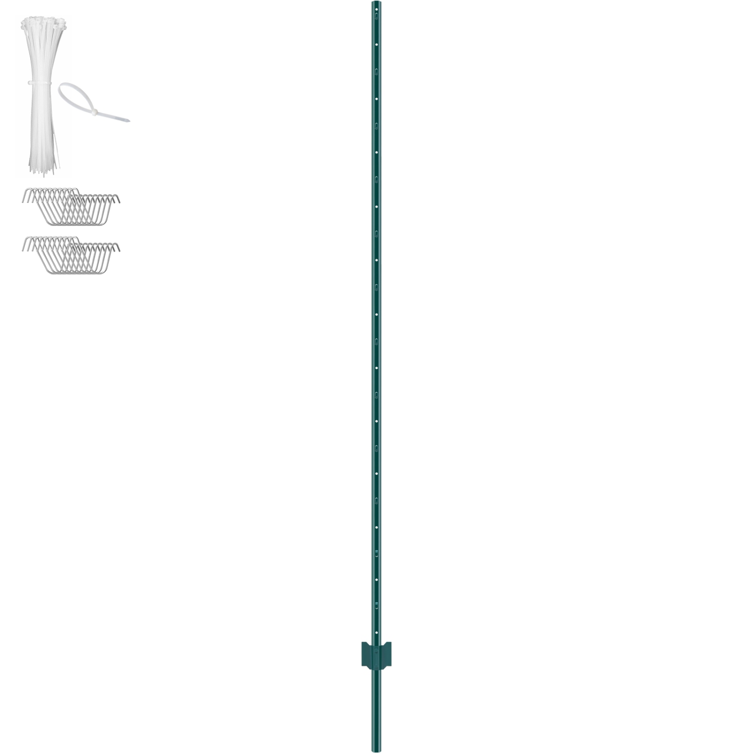 VEVOR 7 Feet Fence Post, 10 Pack U-Channel Heavy Duty Metal Fence Posts, Sturdy Steel Fence Stakes for Garden Yard, Lawn, Farms and Outdoor Wire