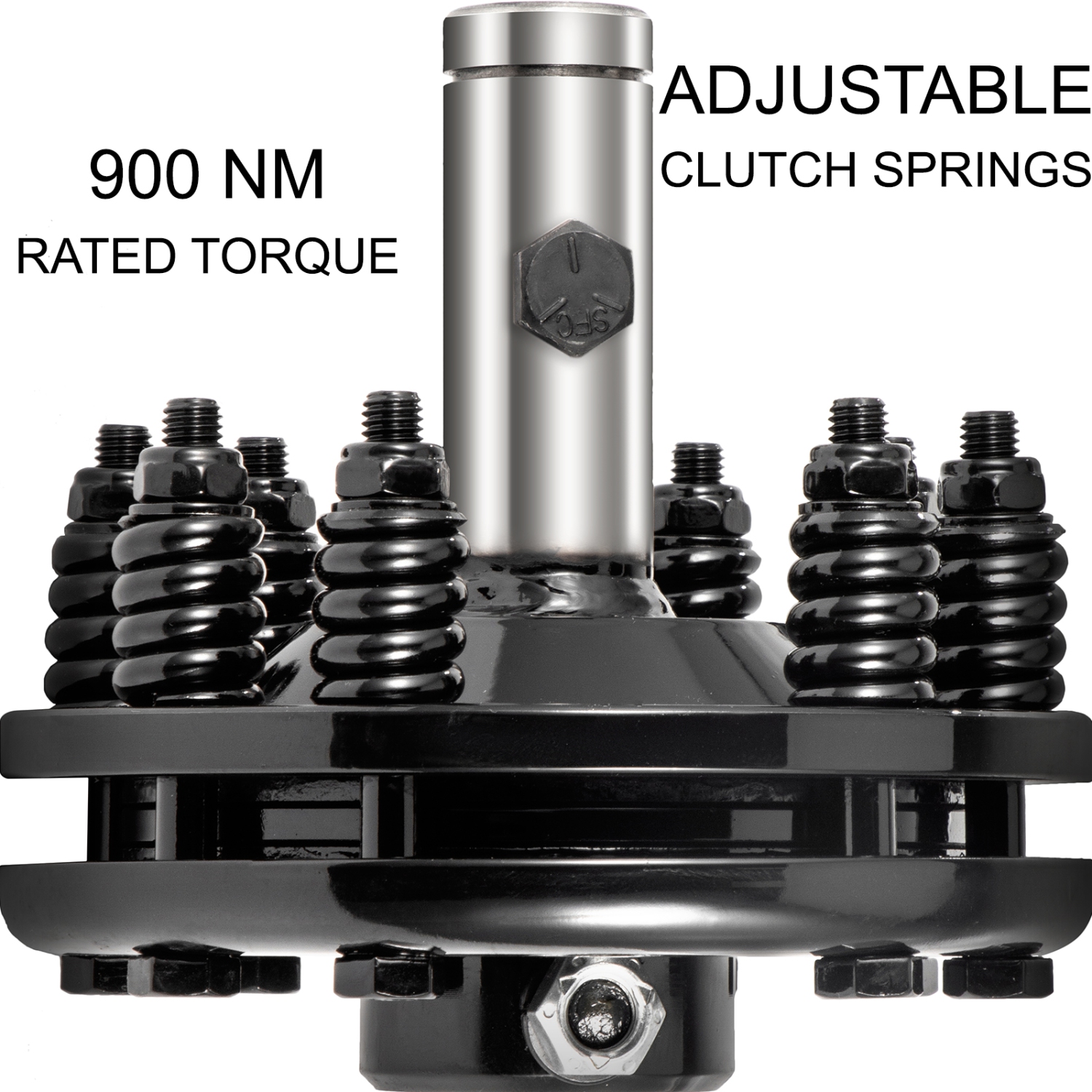 VEVOR 1 3/8" PTO Slip Clutch, Smooth Round Ends PTO Friction Clutch, Carburized Steel Tractor Slip Clutch, Adjustable Rotary Cutter Slip Clutch,