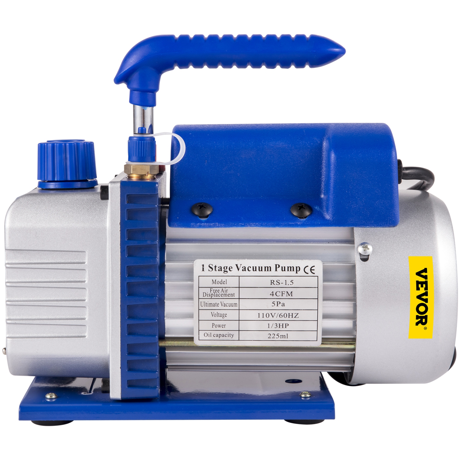 VEVOR 2 Gallon Vacuum Pump Vacuum Chamber Silicone Expoxy Degassing with 4CFM 1/3HP Single Stage Vacuum Pump
