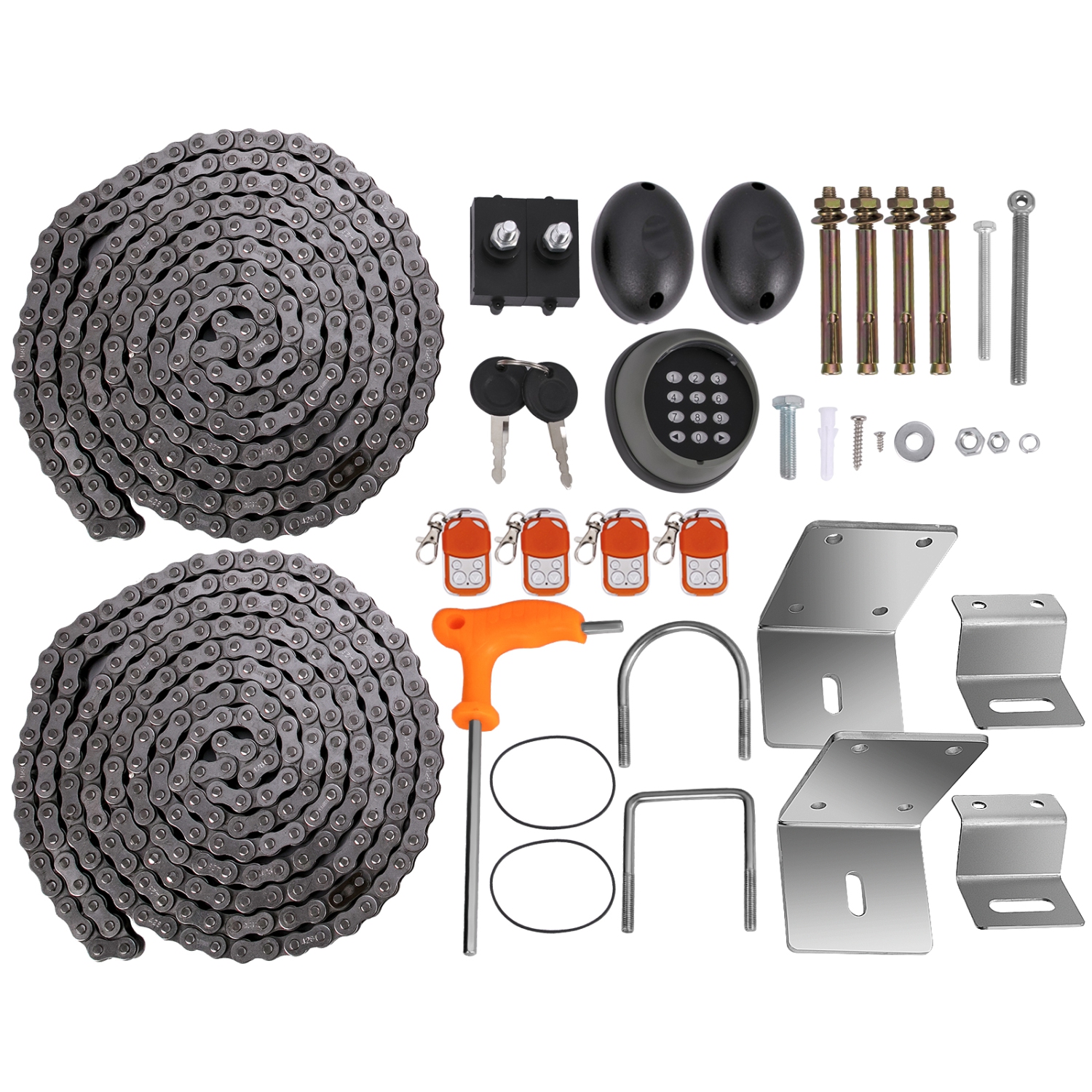 VEVOR 3300 LBS Sliding Gate Opener Automatic Sliding Gate, Gate Opener Motor with 2 Remote Controls, 230 ft Remote Distance Driveway Rolling Gate,