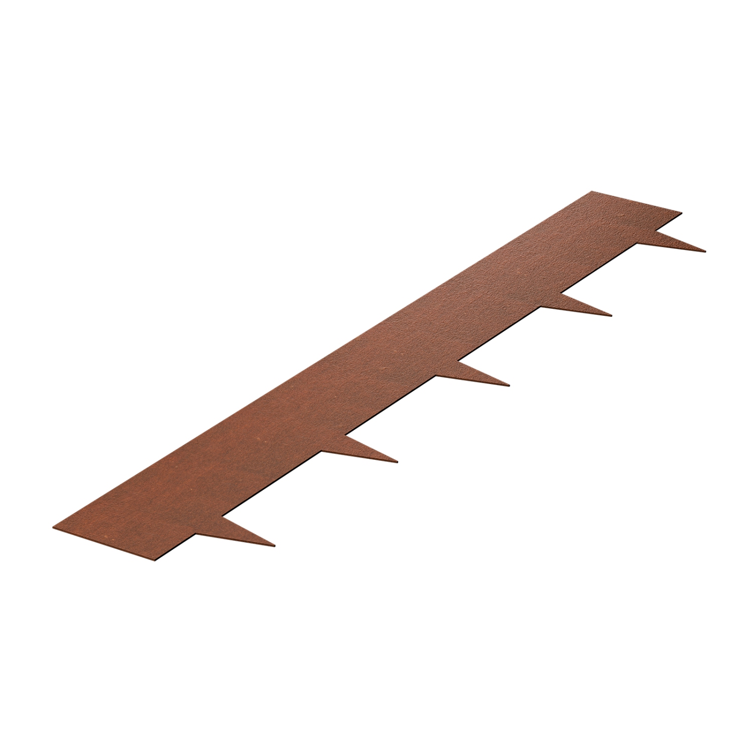 VEVOR 6 Packs Steel Landscape Edging, 40 x 8 in Weather-Resistant & Pre-Rust Metal Landscape Edging, Bendable Garden Edging Border, Shark Spike, Lawn