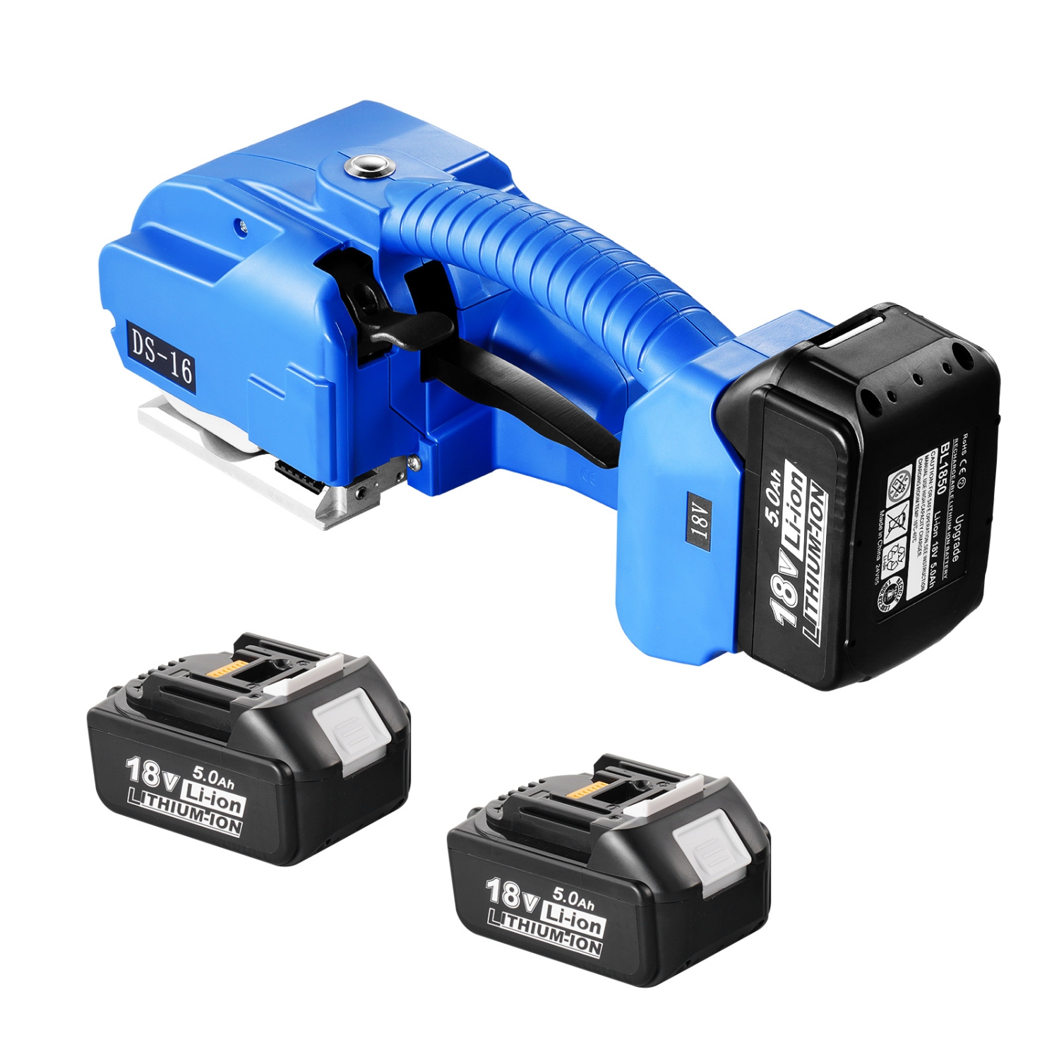 VEVOR 0.35"-0.63" Electric Strapping Machine, Portable Electric Banding Tool with Digital Display, 2 x 5000mAh Battery Powered Automatic Strapping