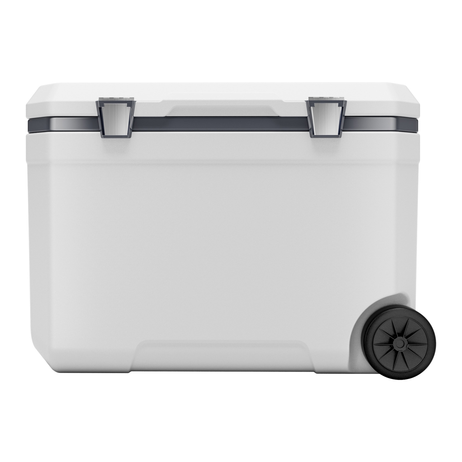 VEVOR 45 QT Portable Cooler, Wheeled Cooler with Ice Retention, Heavy-Duty Handles and Cup Holder, Lightweight Rigid Material Insulated Portable