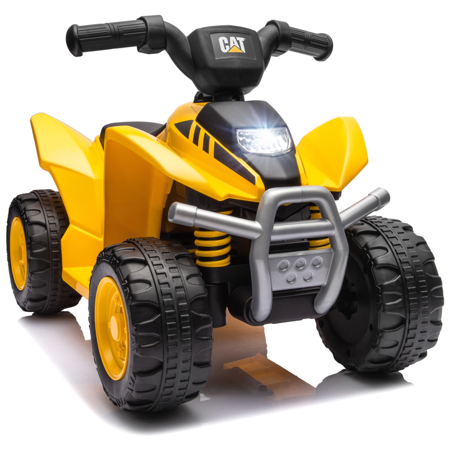 Gymax CAT Licensed Kids Ride on ATV w/ Horn Sound LED Headlight Foot Pedal