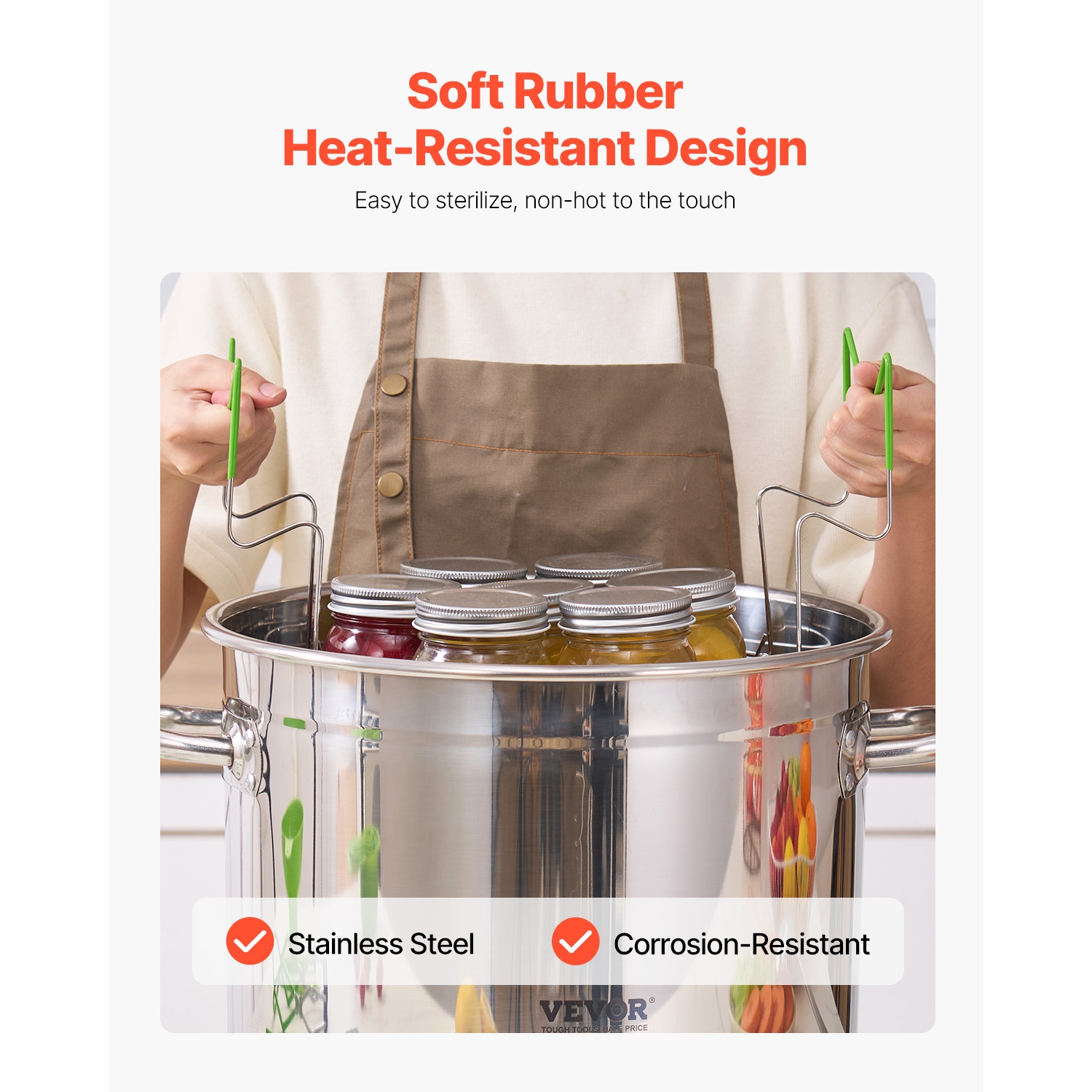 VEVOR 11 Pieces Canning Supplies Starter Kit, Stainless Steel Water Bath Canning Kit, Canning Tools Set: Pot, Rack, Lid, Ladle, Funnel, Tongs, Jar