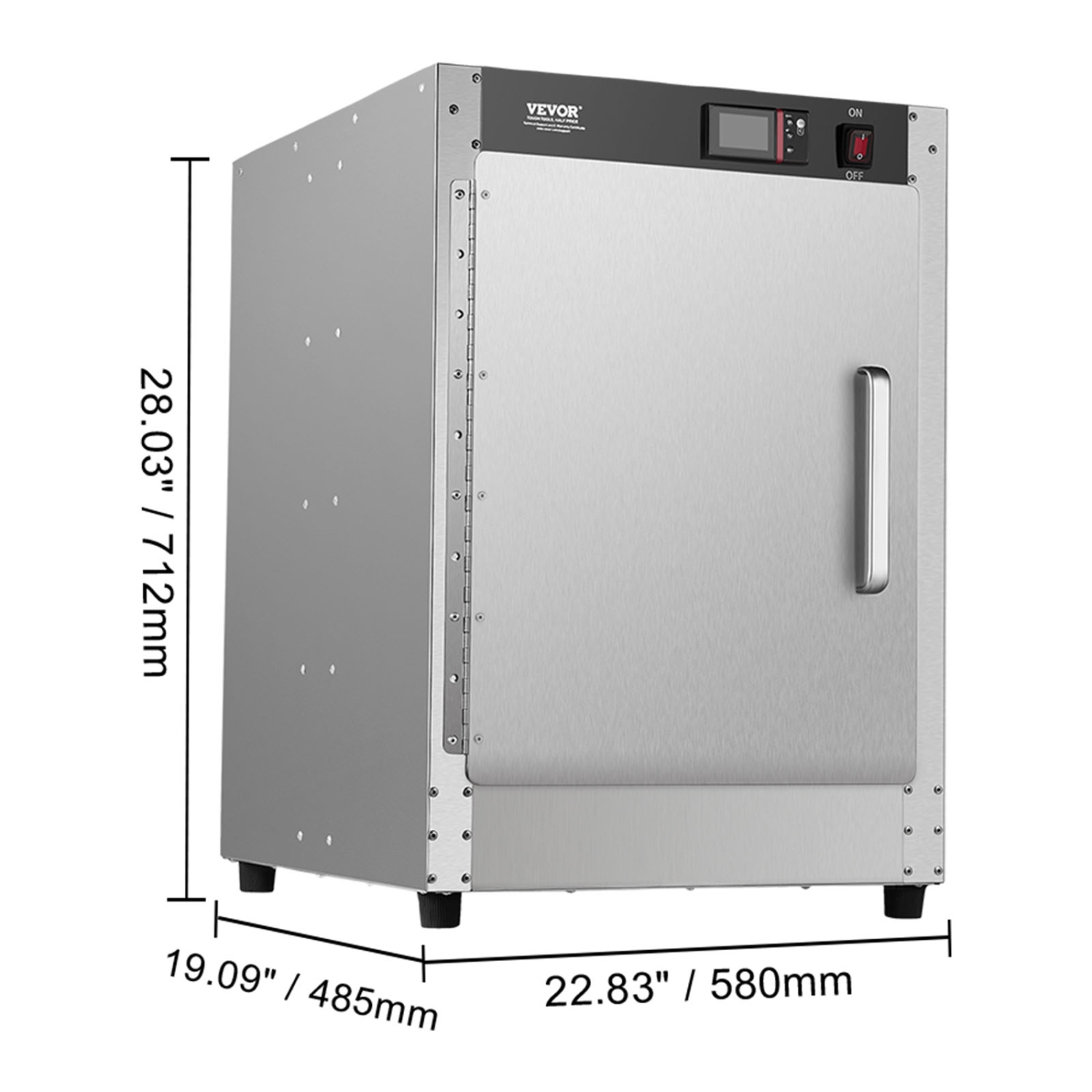 VEVOR 5-Tier Hot Box Food Warmer,Concession Warmer with Water Tray, 5 Pans, Single-door and Adjustable Shelves, Stainless Steel Food Warmer