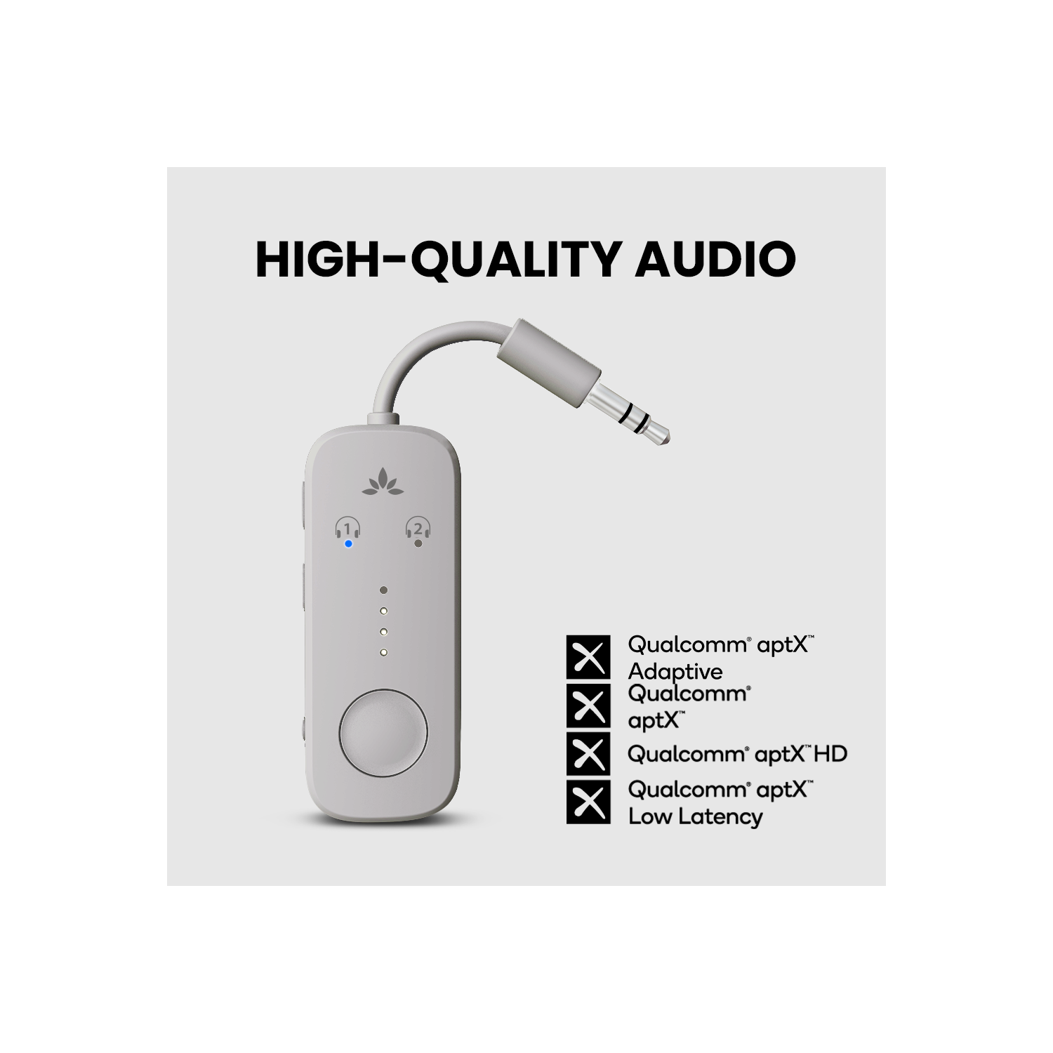 Avantree Relay – Bluetooth 5.3 Airplane Adapter with aptX Adaptive, 3.5mm AUX, Connects 2 Headphones or AirPods, 20Hr Playtime, Wireless Audio