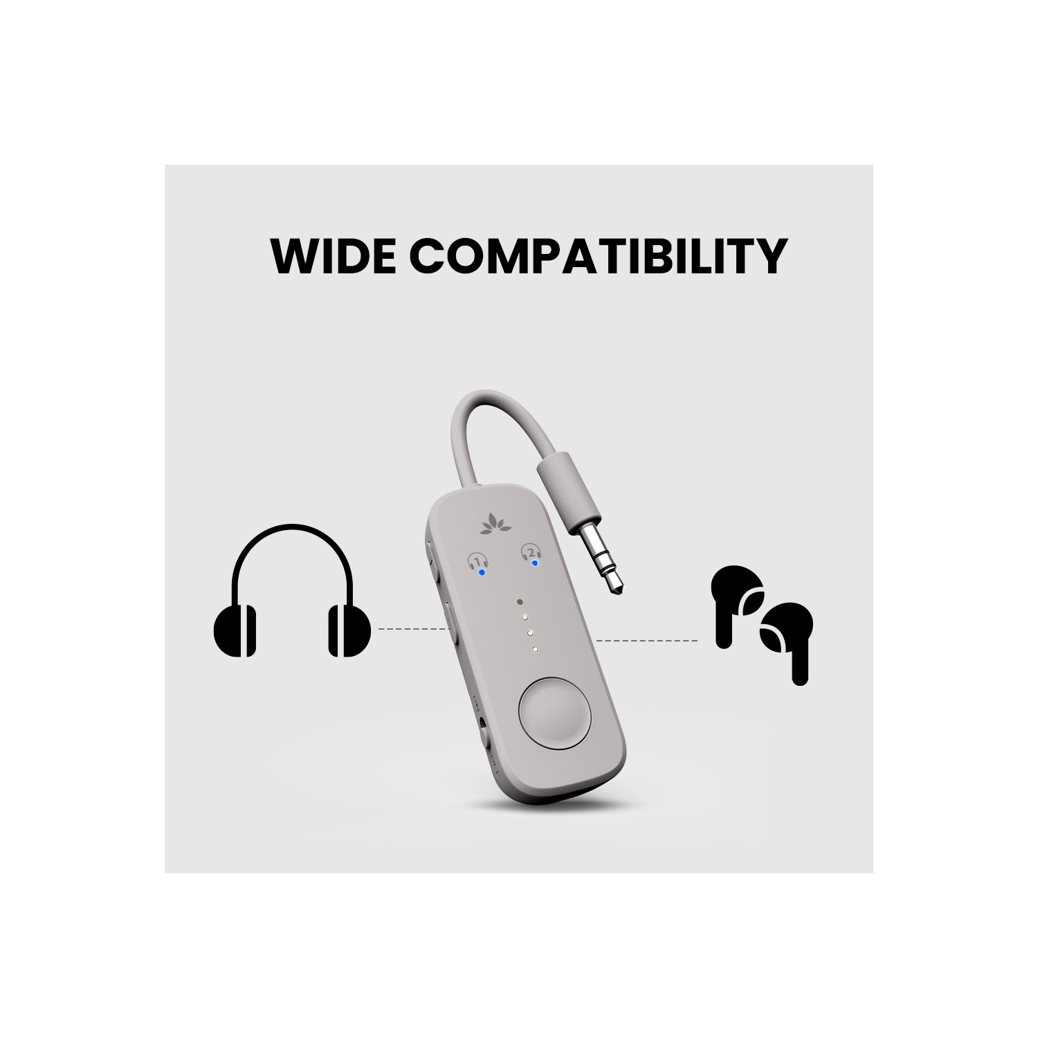 Avantree Relay – Bluetooth 5.3 Airplane Adapter with aptX Adaptive, 3.5mm AUX, Connects 2 Headphones or AirPods, 20Hr Playtime, Wireless Audio