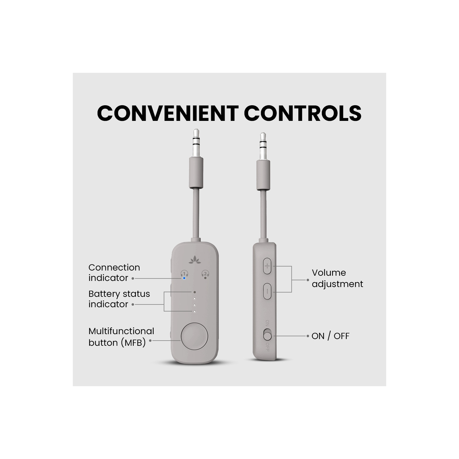 Avantree Relay – Bluetooth 5.3 Airplane Adapter with aptX Adaptive, 3.5mm AUX, Connects 2 Headphones or AirPods, 20Hr Playtime, Wireless Audio