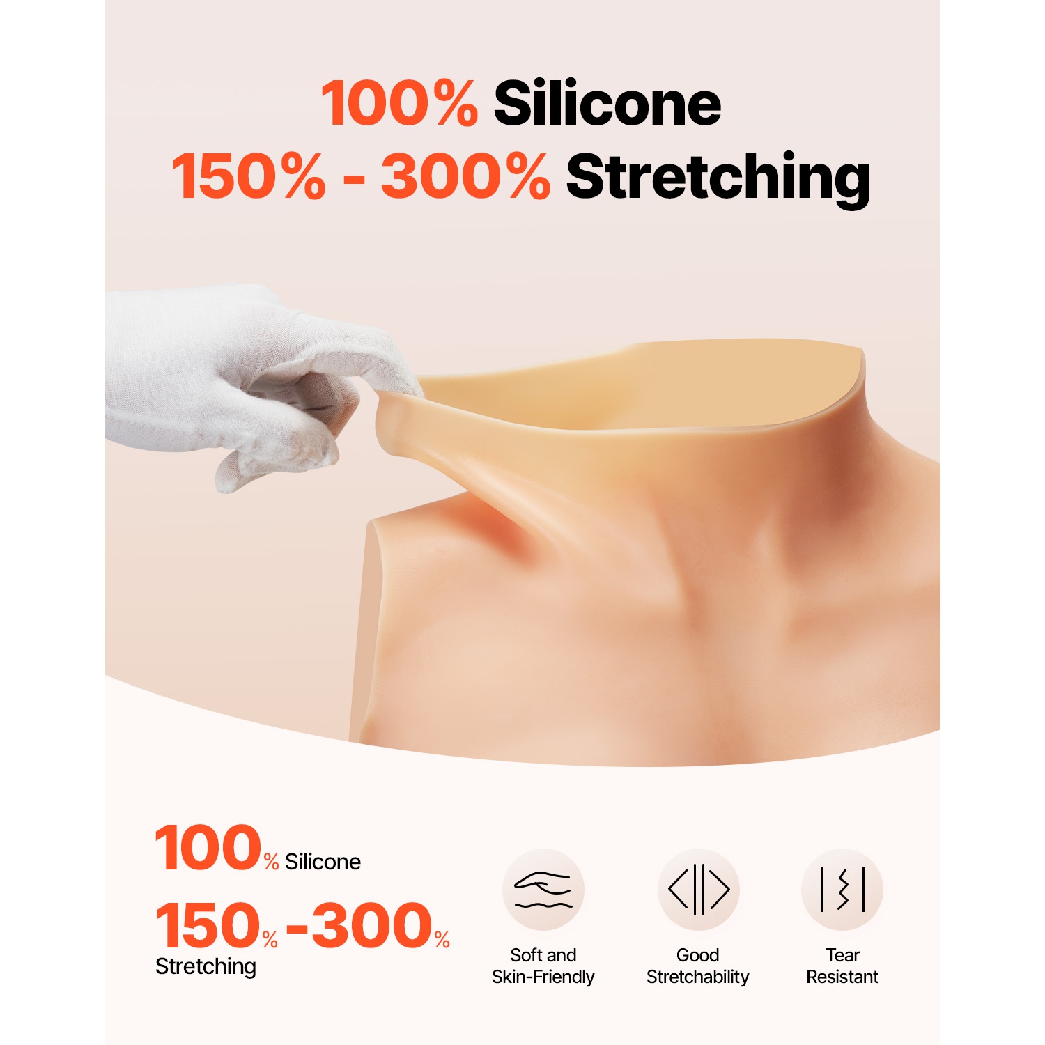 Plat d'allaitement en silicone VEVOR, poitrines à encolure élevée E-Cup pour compresseurs, bottillons réalistes en silicone pour reine de dessin