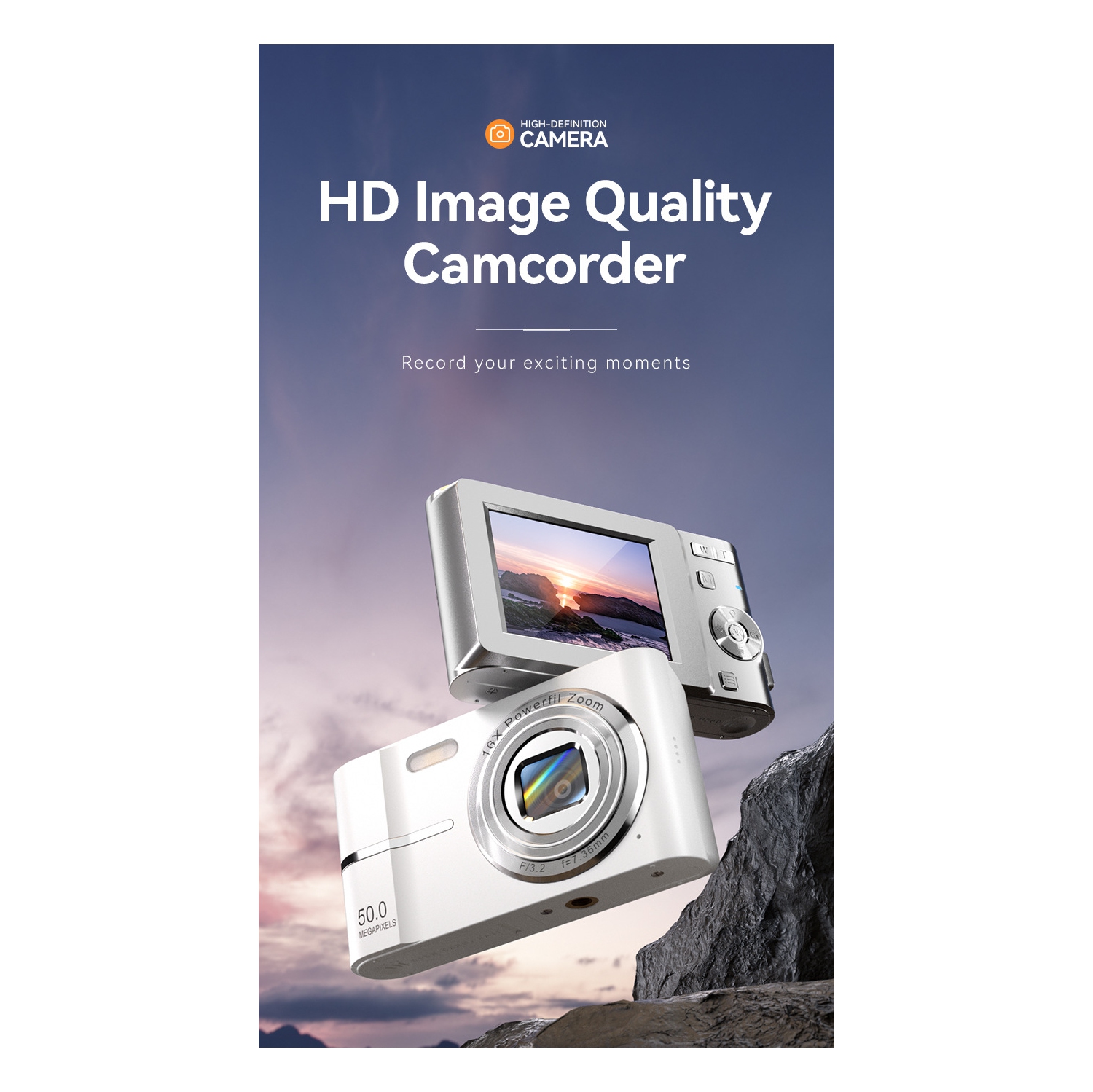 New CCD student retro camera HD dual camera can take photos and record video mini SLR camera student 4k camera-green + 32G memory card [with card