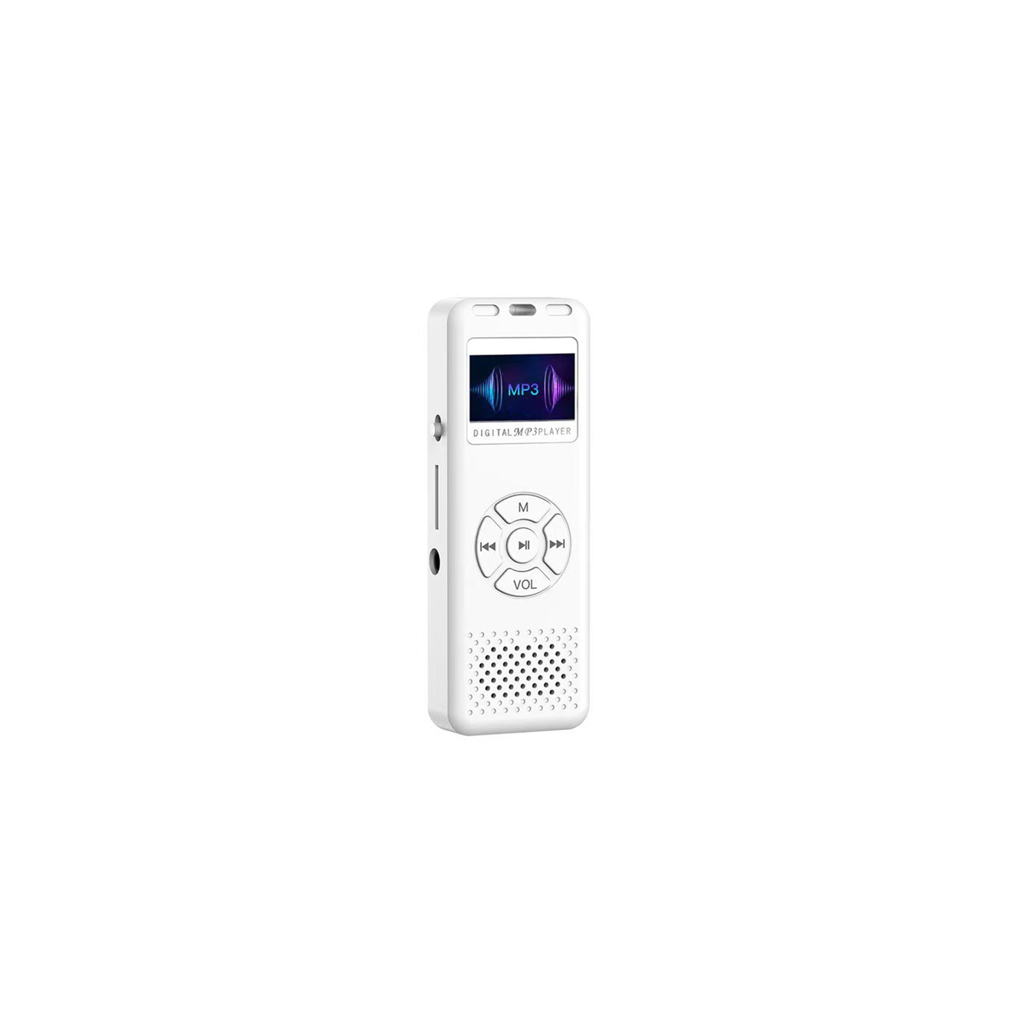 Lecteur MP3 avec écran, enregistrement Bluetooth, lecture de musique FM, écoute de romans, blanc avec écran [radio radio multifonctions