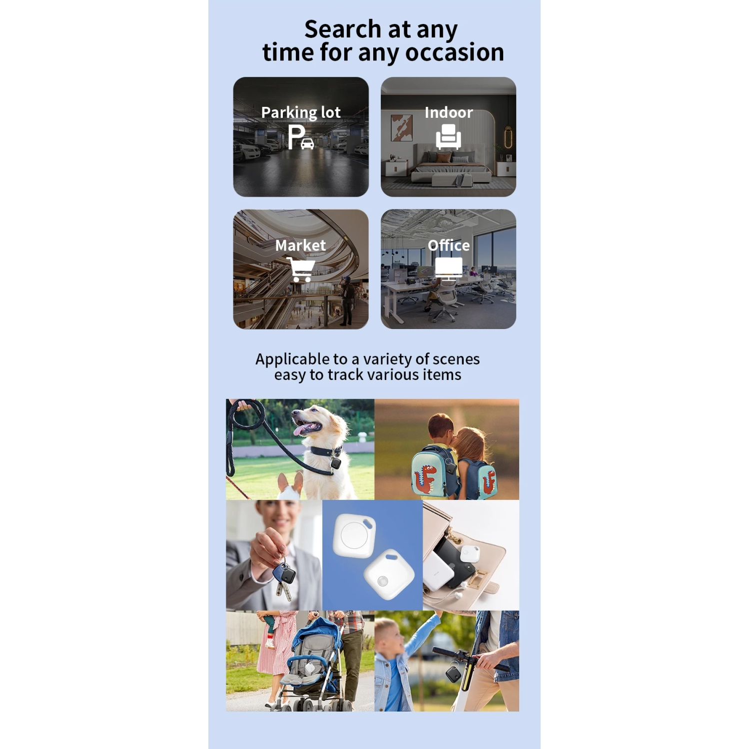 Global Smart Locator - Convient pour Apple mobile téléphone recherche précise - Famille personnes âgées, objets de valeur, bagages, clés, voiture