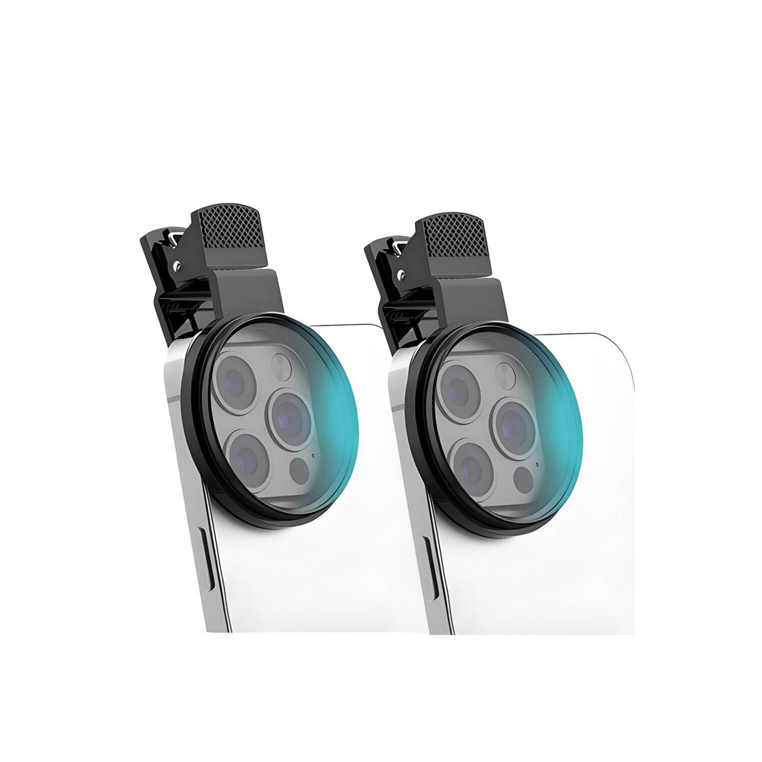 2-Pack Cell Phone Polarizer, 52mm Clip-On CPL Camera Lens Filter Kit for Live Video and Reflection Elimination