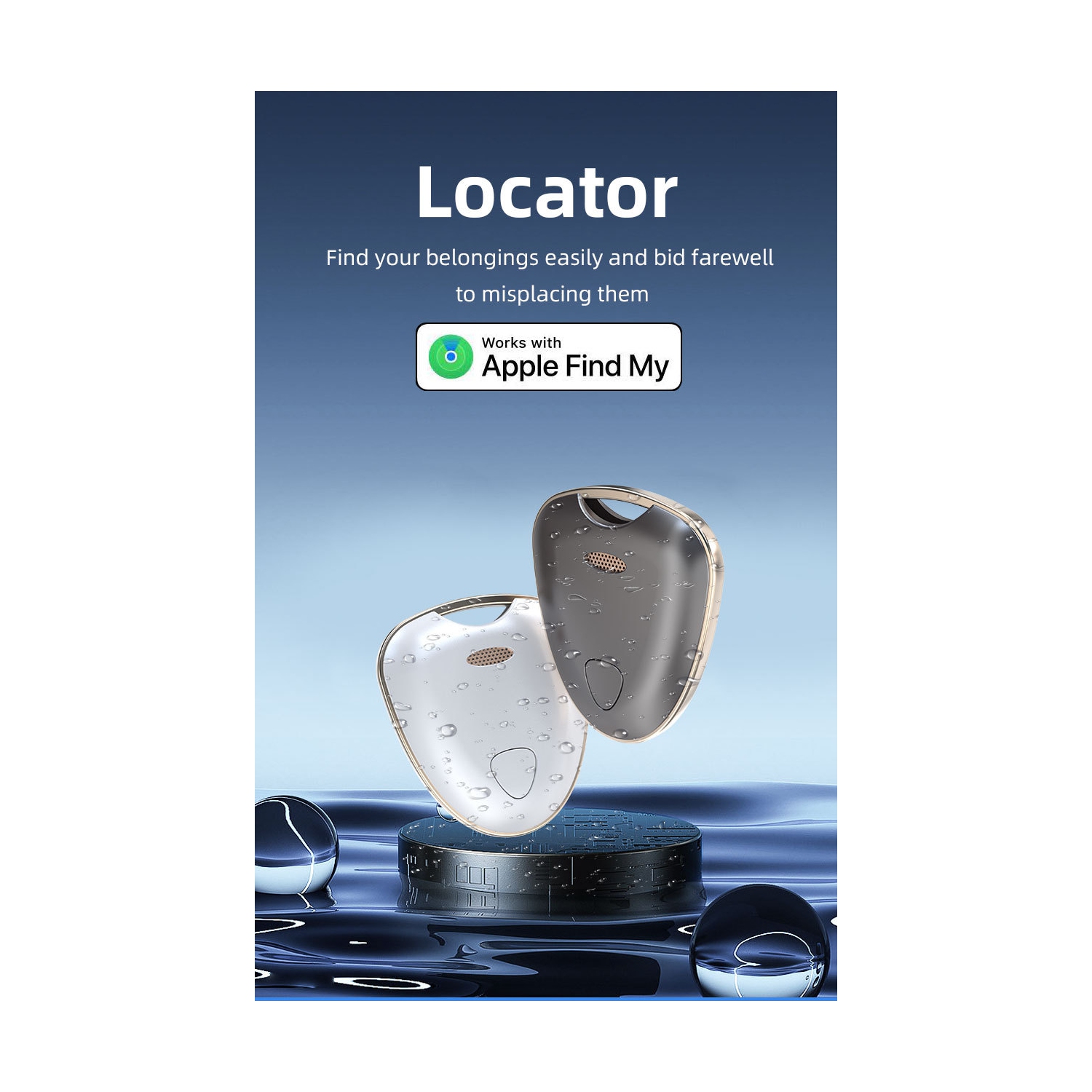 Localisateur de clés et d'articles - pour Apple FindMy Locator, clé de voiture, appareil Bluetooth antivol de bagage, positionnement à distance,