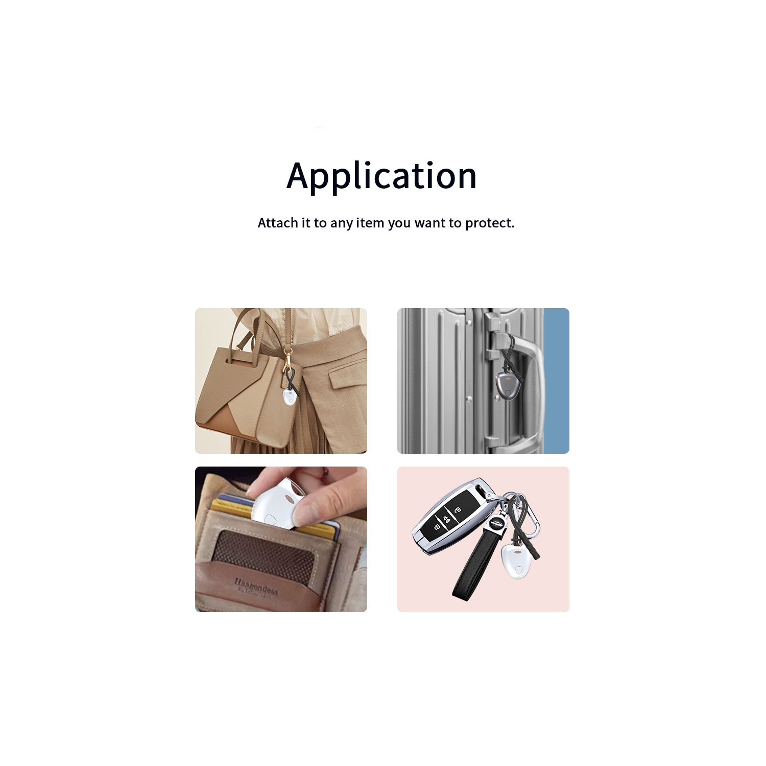 Localisateur de clés et d'articles - pour Apple FindMy Locator, clé de voiture, appareil Bluetooth antivol de bagage, positionnement à distance,