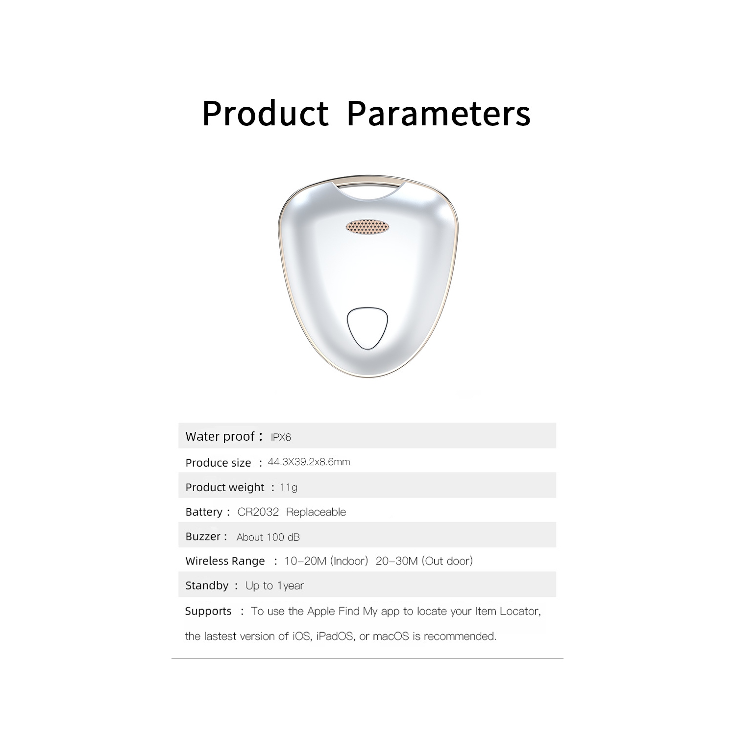 Localisateur de clés et d'articles - pour Apple FindMy Locator, clé de voiture, appareil Bluetooth antivol de bagage, positionnement à distance,