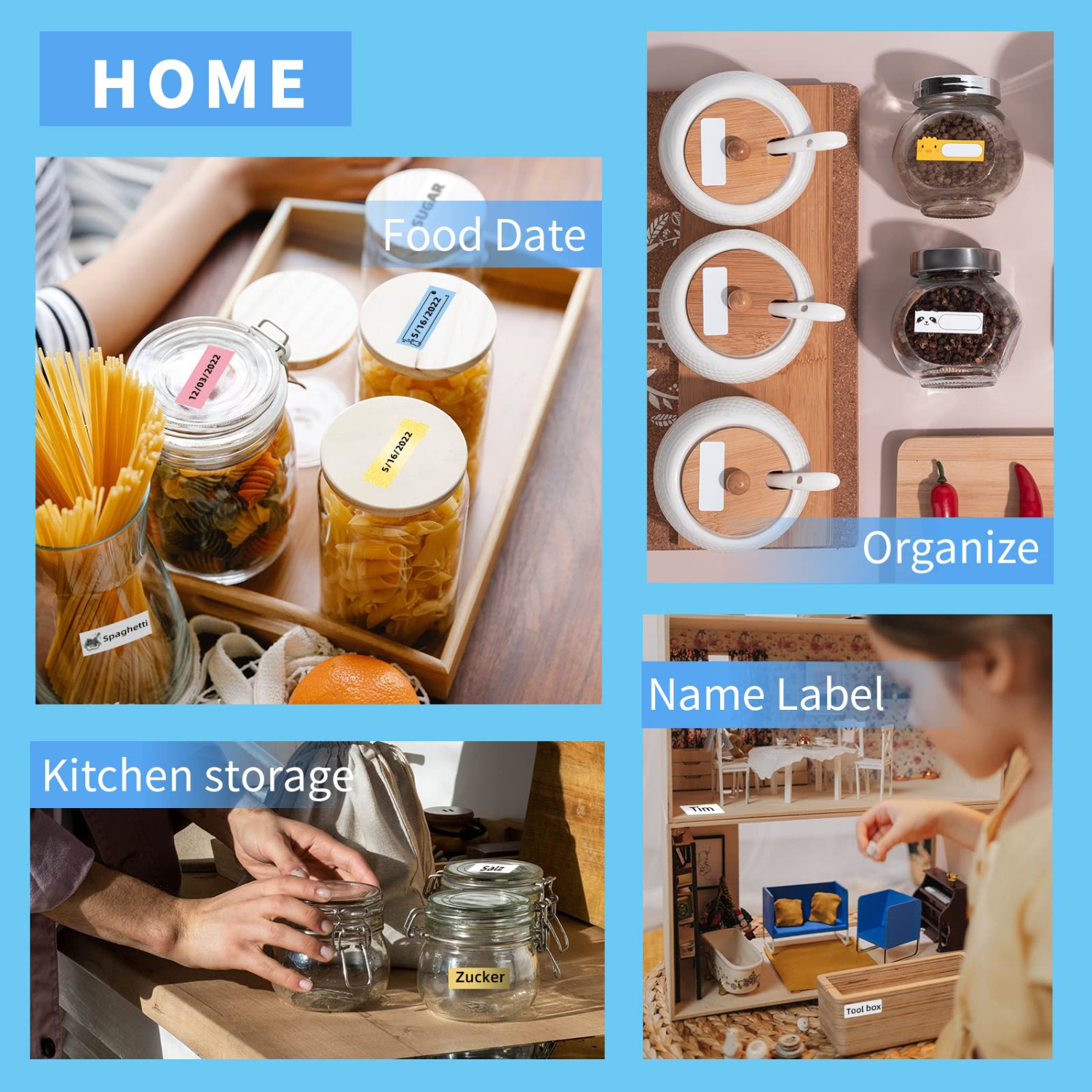 Mini Label Printer, Bluetooth Wireless Pocket Thermal Printer for Home and Office Use