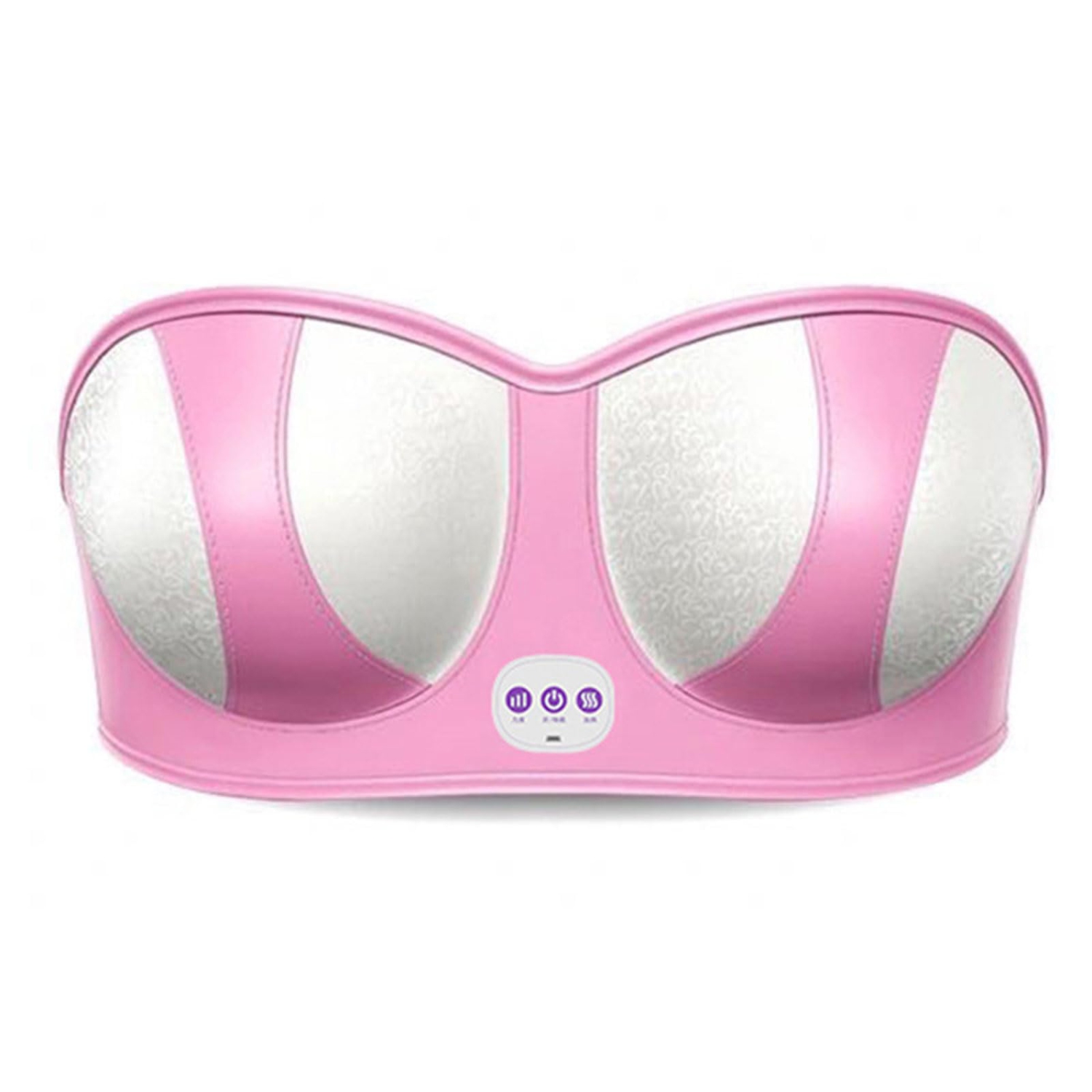 Electric Bust Massager, 3 Level Intensity Breast Enhancer Massager Bra, USB Wireless Breast Massager for Shaping Beautiful Chest Anti Sagging
