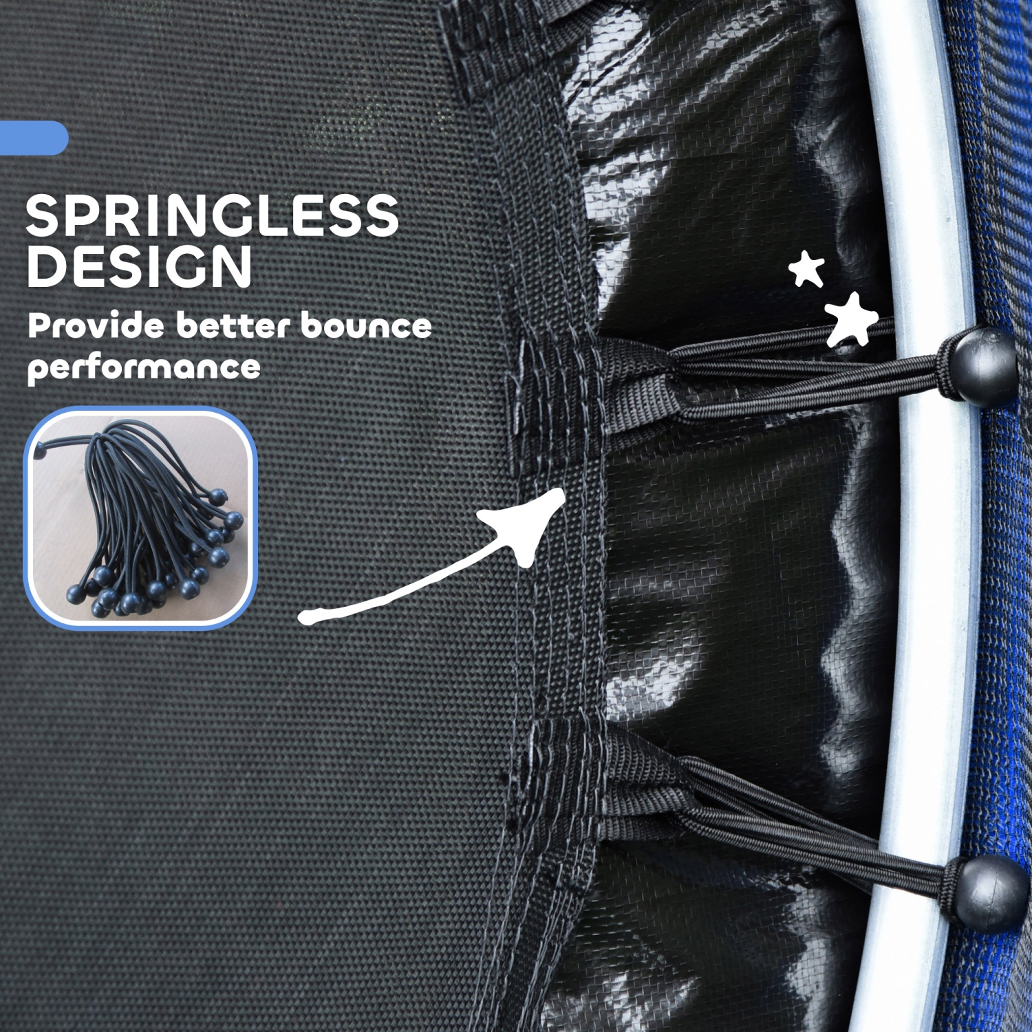 Qaba Kids Trampoline with Safety Enclosure Net and Built-in Zipper Safety Pad, Indoor Outdoor Exercise Fitness Equipment for Children Toddler Age