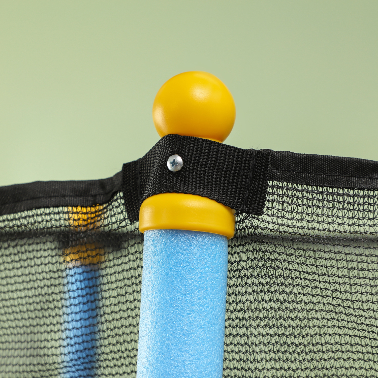 Qaba Kids Trampoline with Safety Enclosure Net and Built-in Zipper Safety Pad, Indoor Outdoor Exercise Fitness Equipment for Children Toddler Age