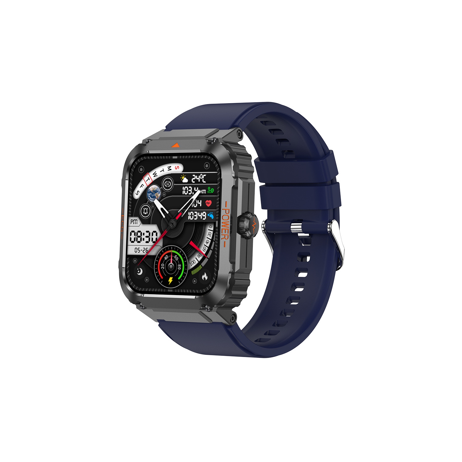 1.92-inch touch screen smart watch, Bluetooth call, blood oxygen/body temperature monitoring, IP68 waterproof, long battery life, perfect gift,