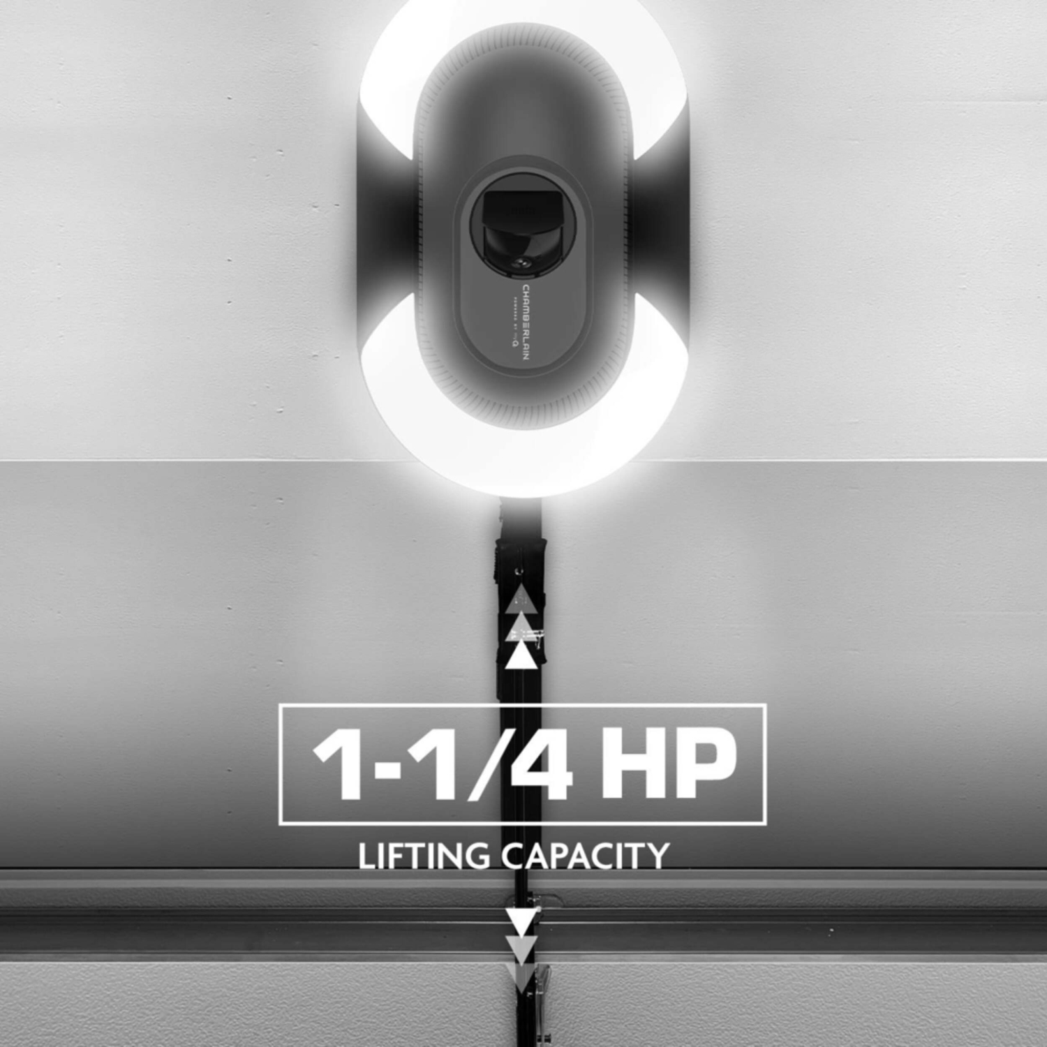 BOÎTE OUVERTE - Ouvre-porte de garage ultra-silencieux B6753TC 1-1/4 HP de Chamberlain avec Wi-Fi, caméra et entraînement par courroie