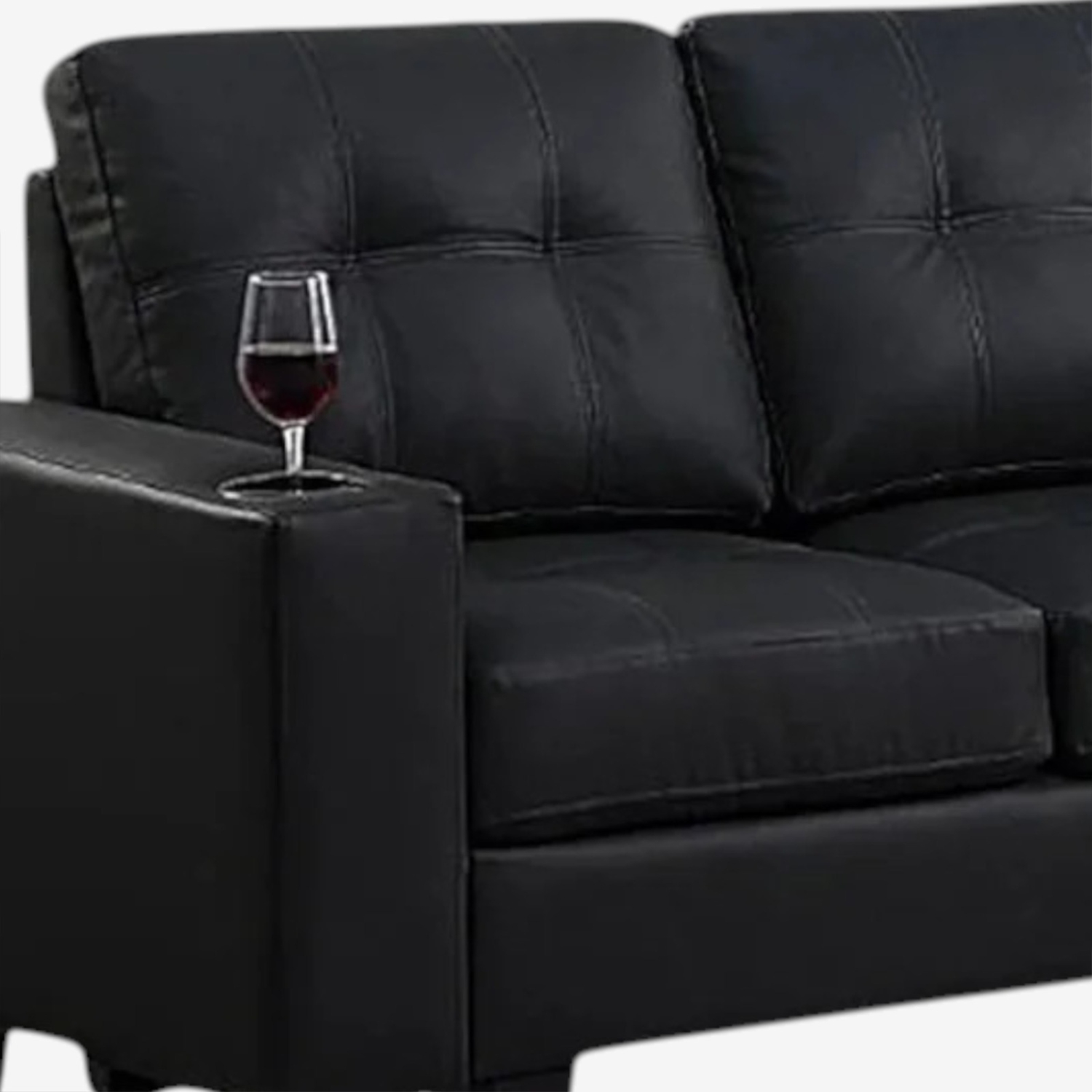 Cosmic Homes Ashton 2-Piece Faux Leather Reversible Sectional Sofa – Sophistication Meets Smart Living