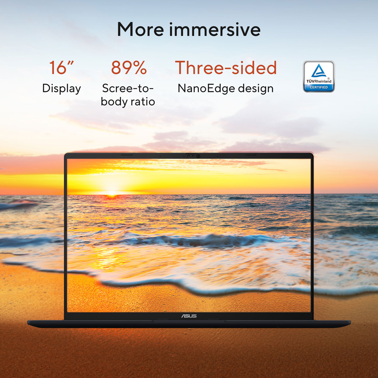 Portable Vivobook Copilot+ PC de 16 po d'ASUS - Bleu calme