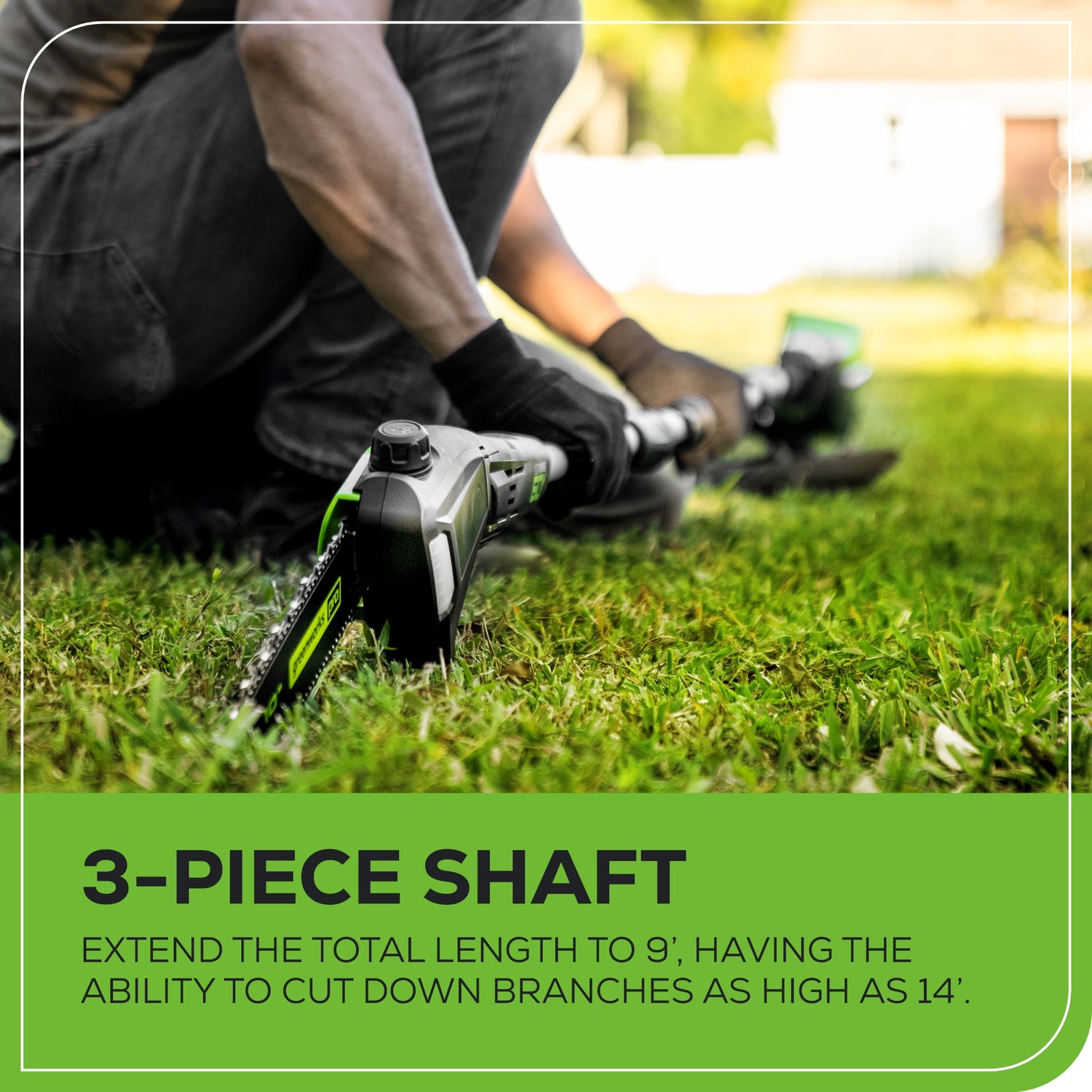 Greenworks 60V GEN II 10" Pole Saw & 20" Pole Hedge Trimmer, 2.0Ah Battery and Charger Included