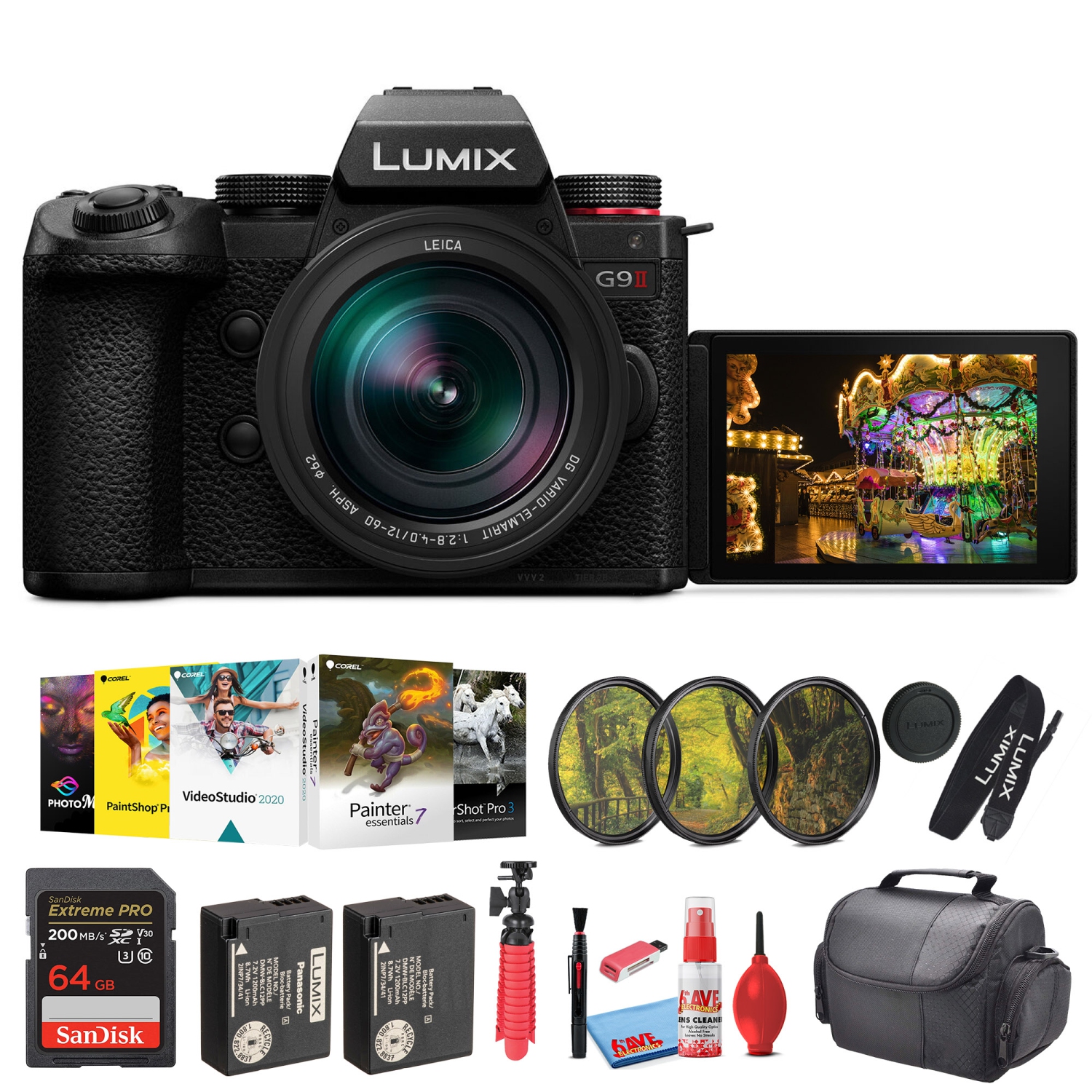 Panasonic Lumix G9 II Micro Four Thirds Mirrorless Camera, 25.2MP w 12-60mm Lens