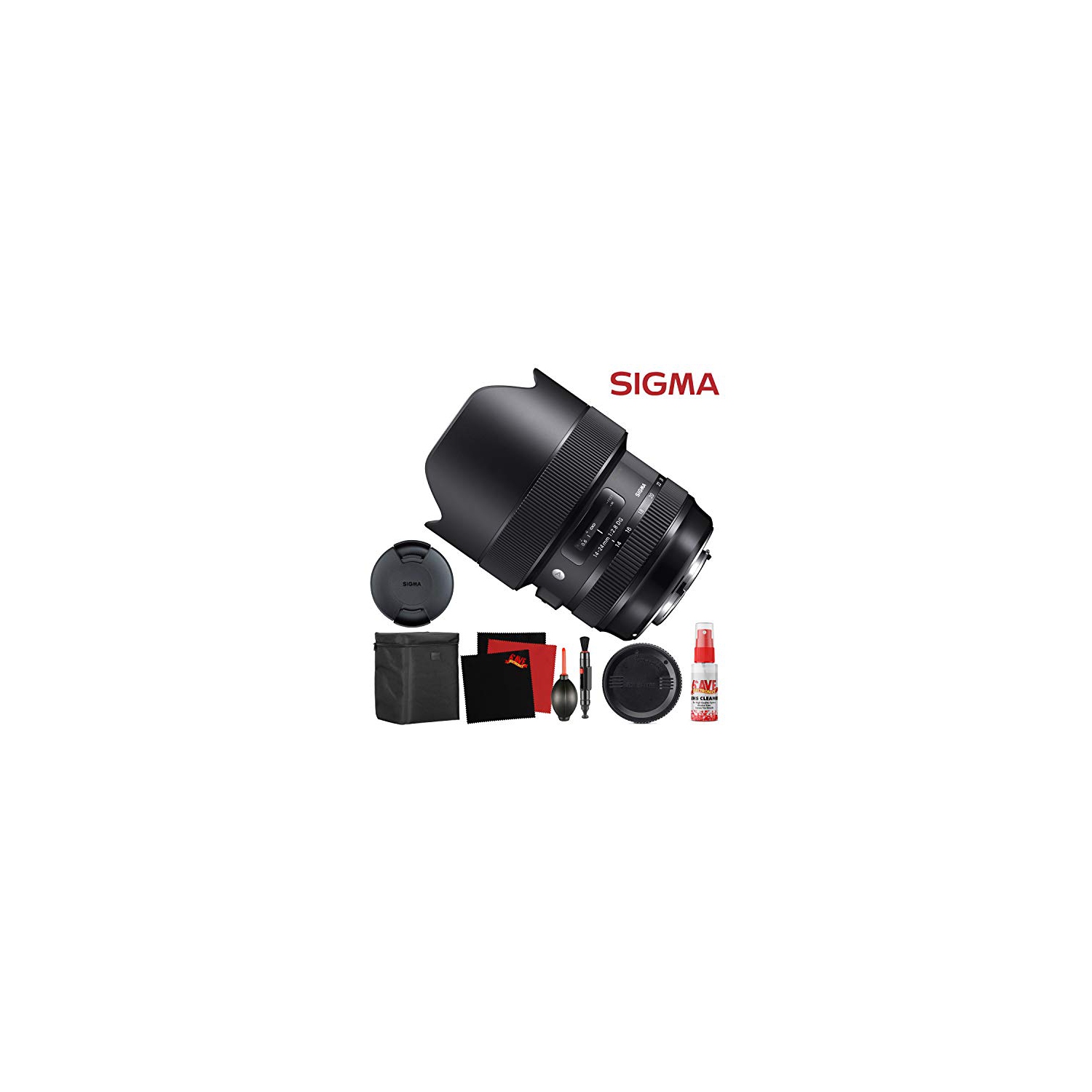 Sigma 14-24mm f/2.8 DG HSM Art Lens for Nikon F and Cleaning Accessories Bundle