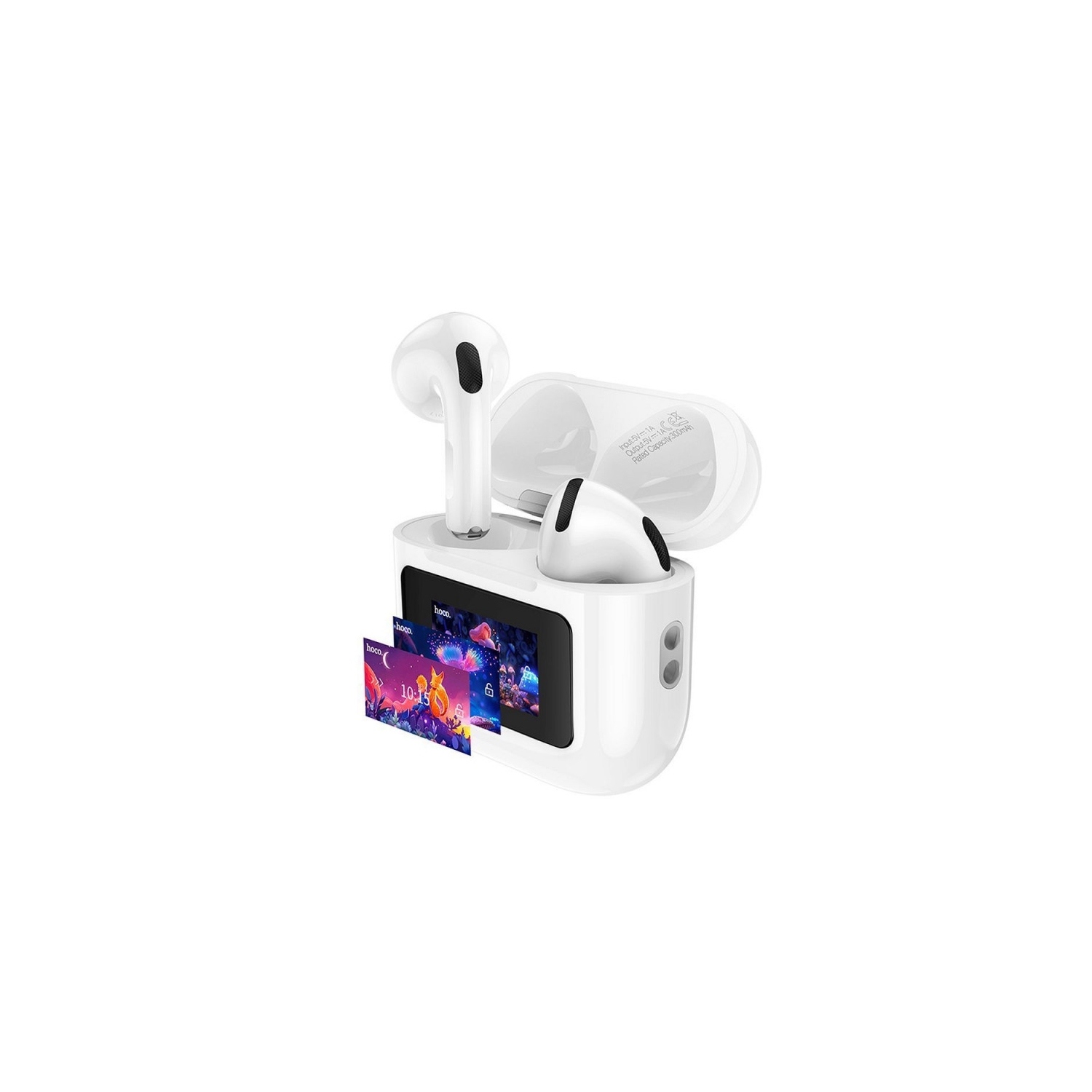 Hoco EW73 Wireless Buds with Touch Screen, White