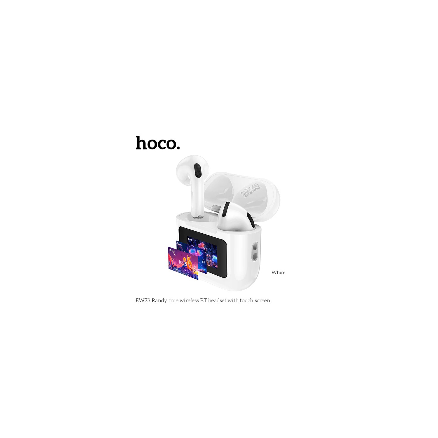 Hoco EW73 Wireless Buds with Touch Screen, White